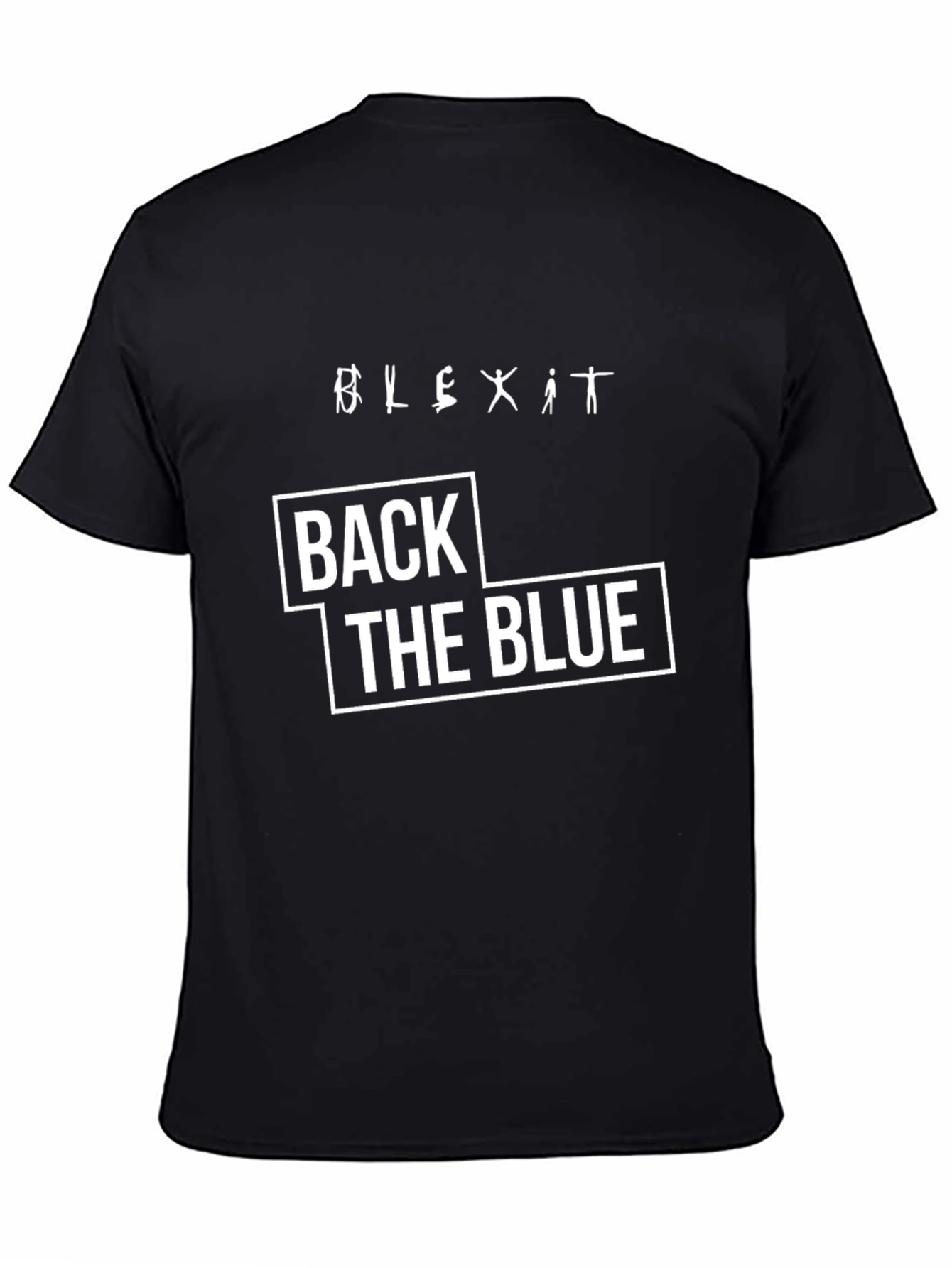 Black Back the Blue Graphic T-Shirt view 4