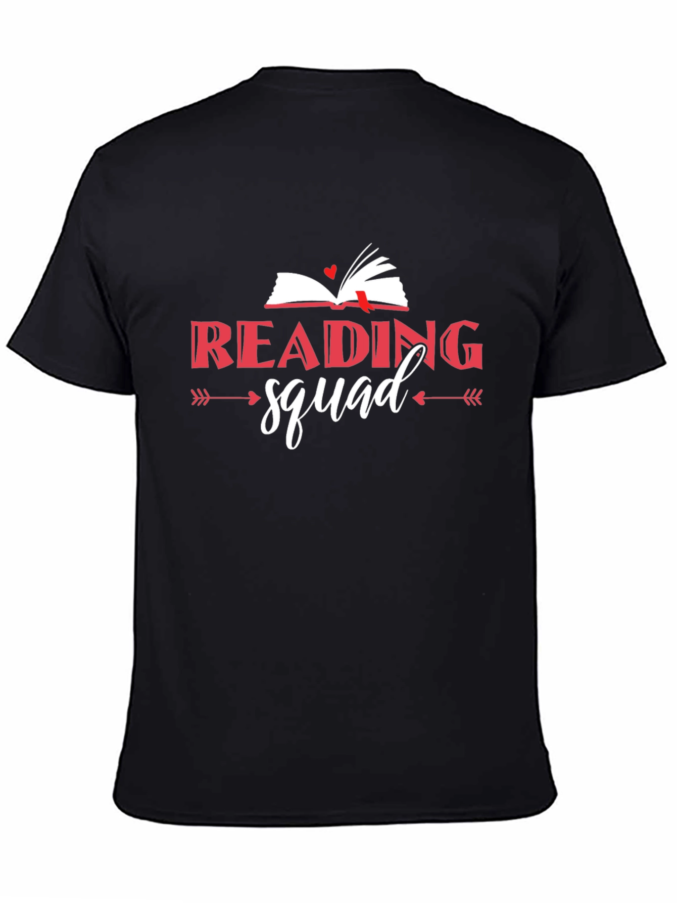 Black Reading Squad T-Shirt - Book Lover Tee view 4