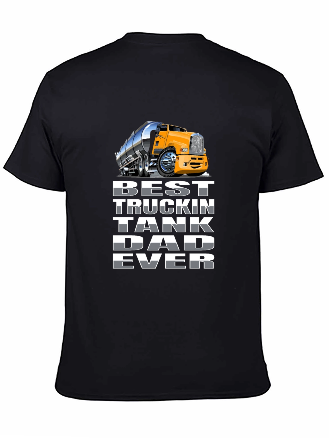 Black Best Truckin' Tank Dad Ever T-Shirt view 4