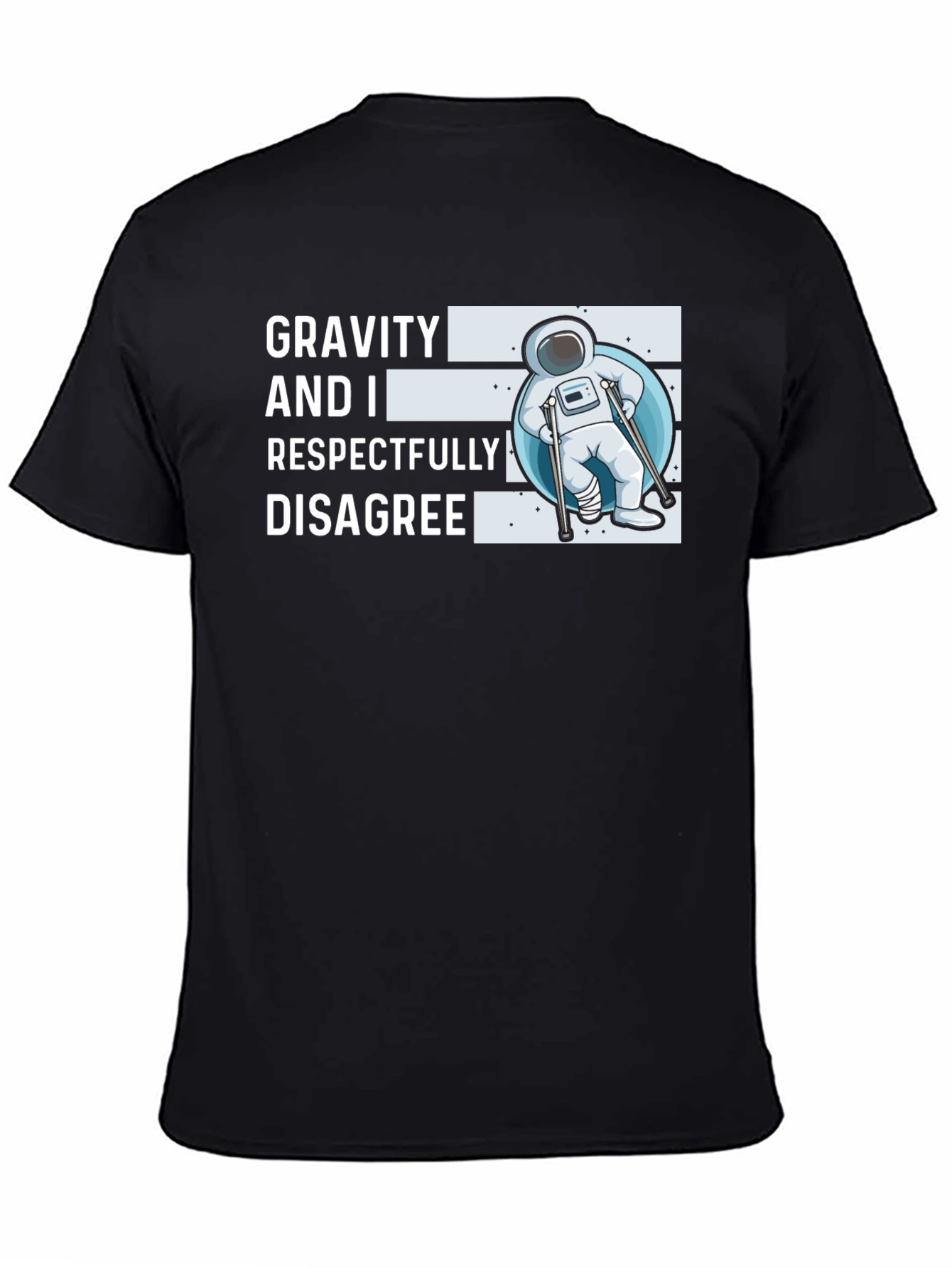Black Gravity Disagree Graphic Tee view 4