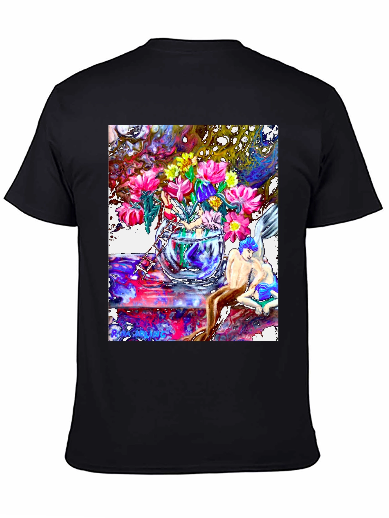 Black Floral Fairytale T-Shirt view 4