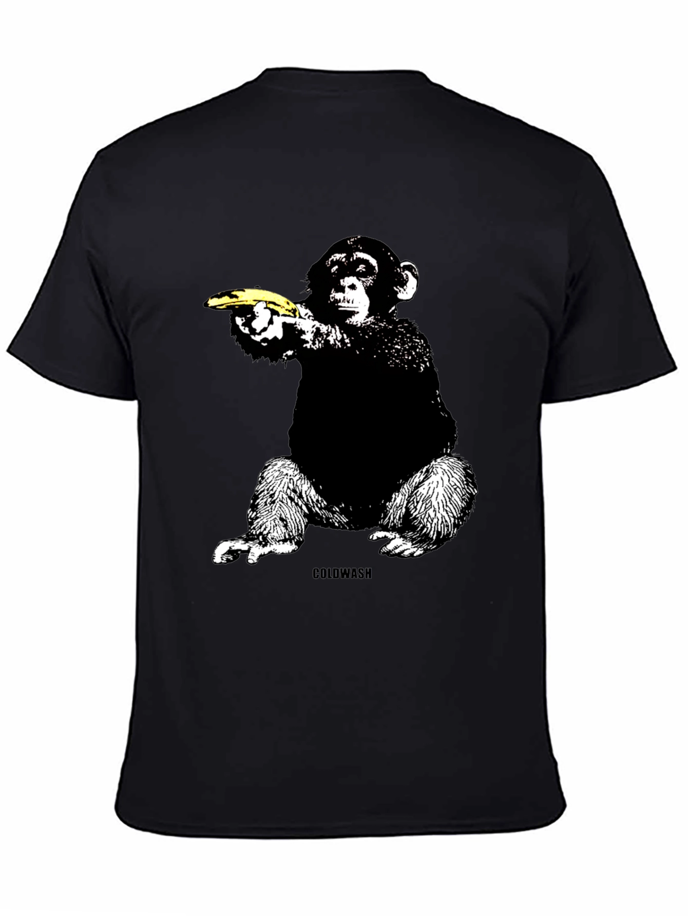 Black Banana Gun Monkey T-Shirt - Unique Graphic Tee view 4