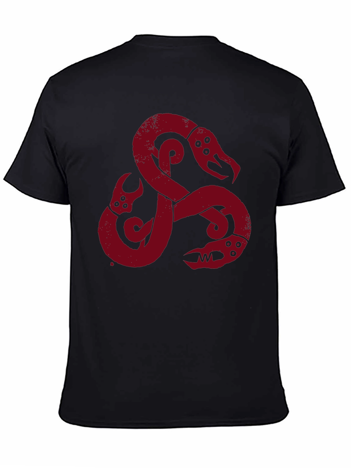 Black Viking Serpent Graphic Tee - Men's Black T-Shirt view 4