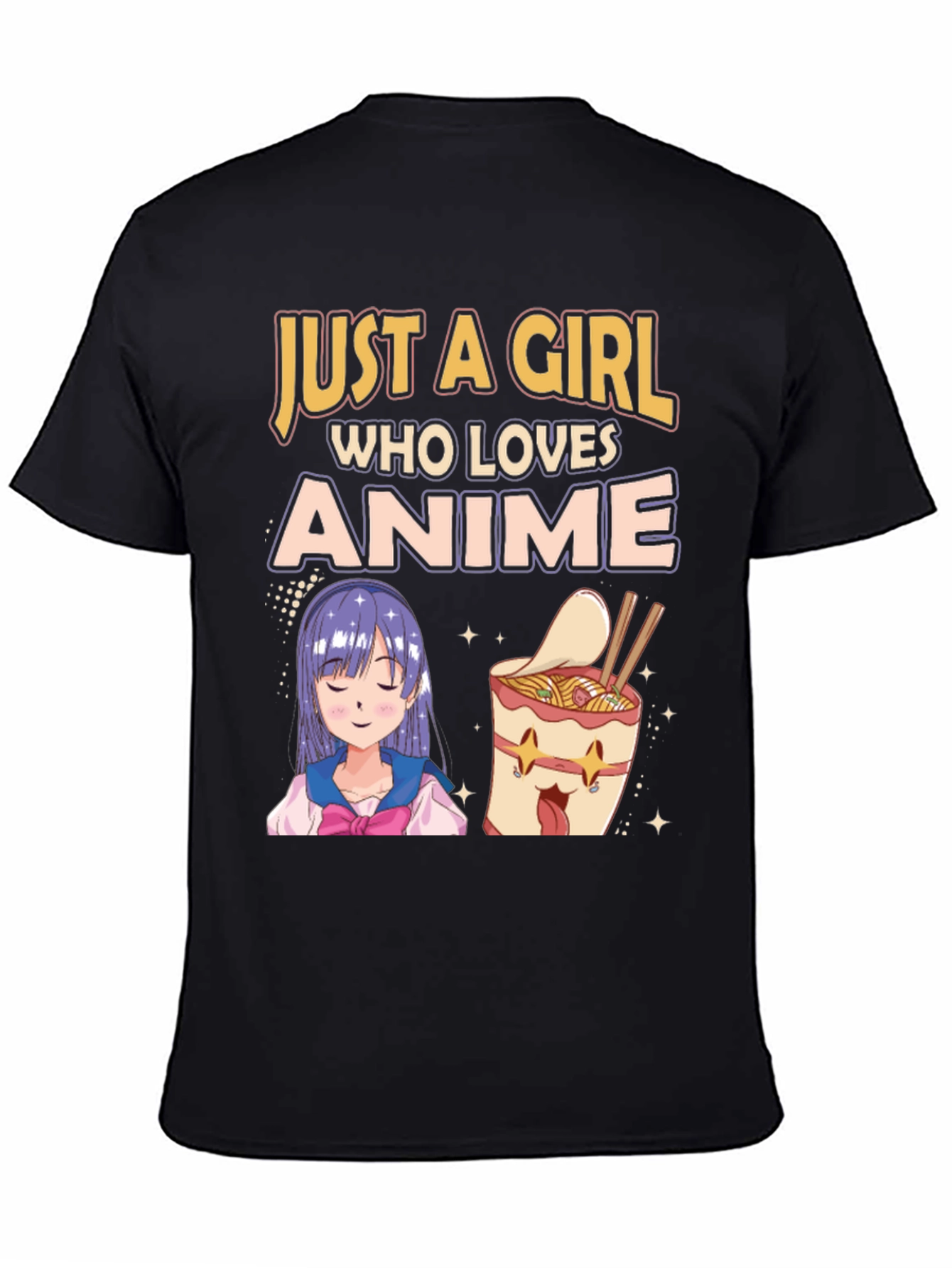 Black Anime Lover T-Shirt view 4