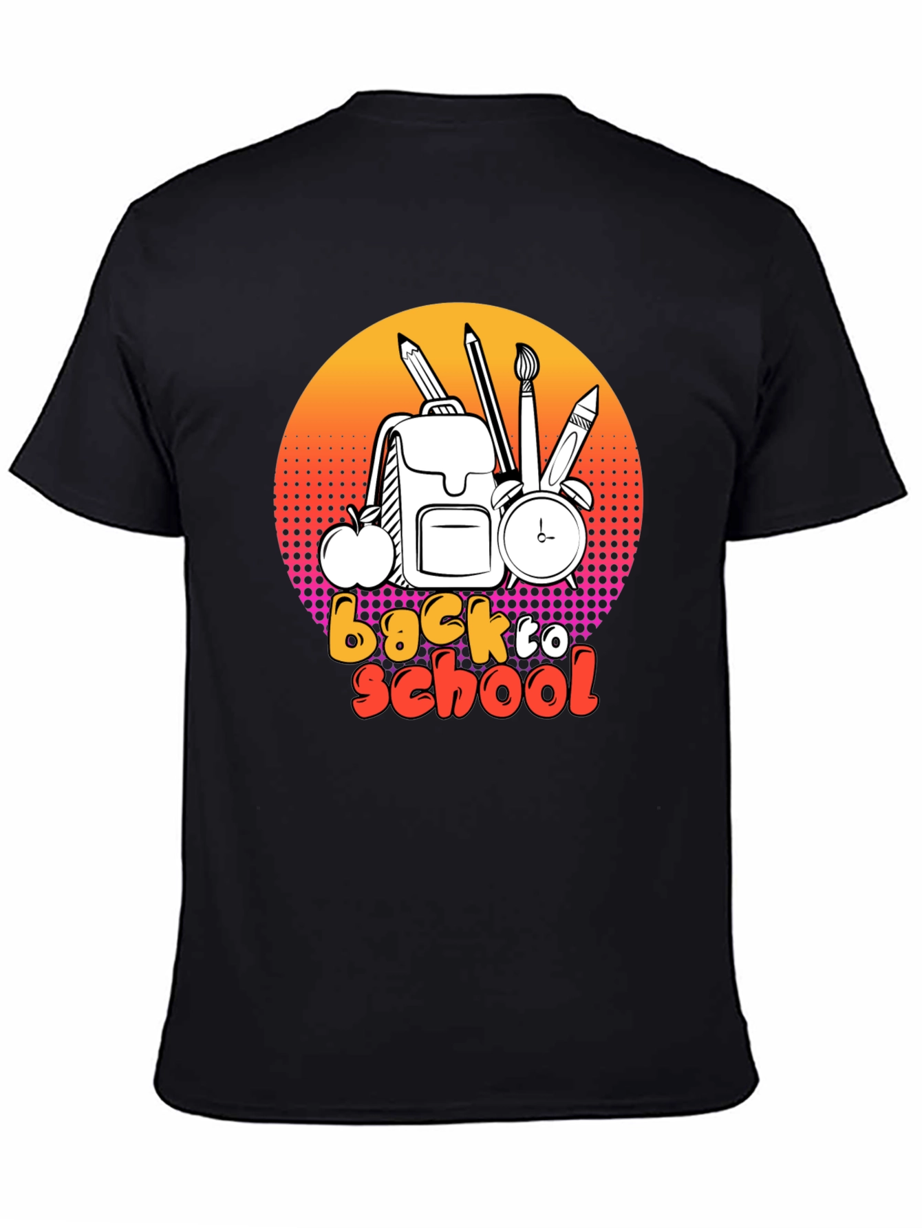 Black Back to School Graphic Tee view 4