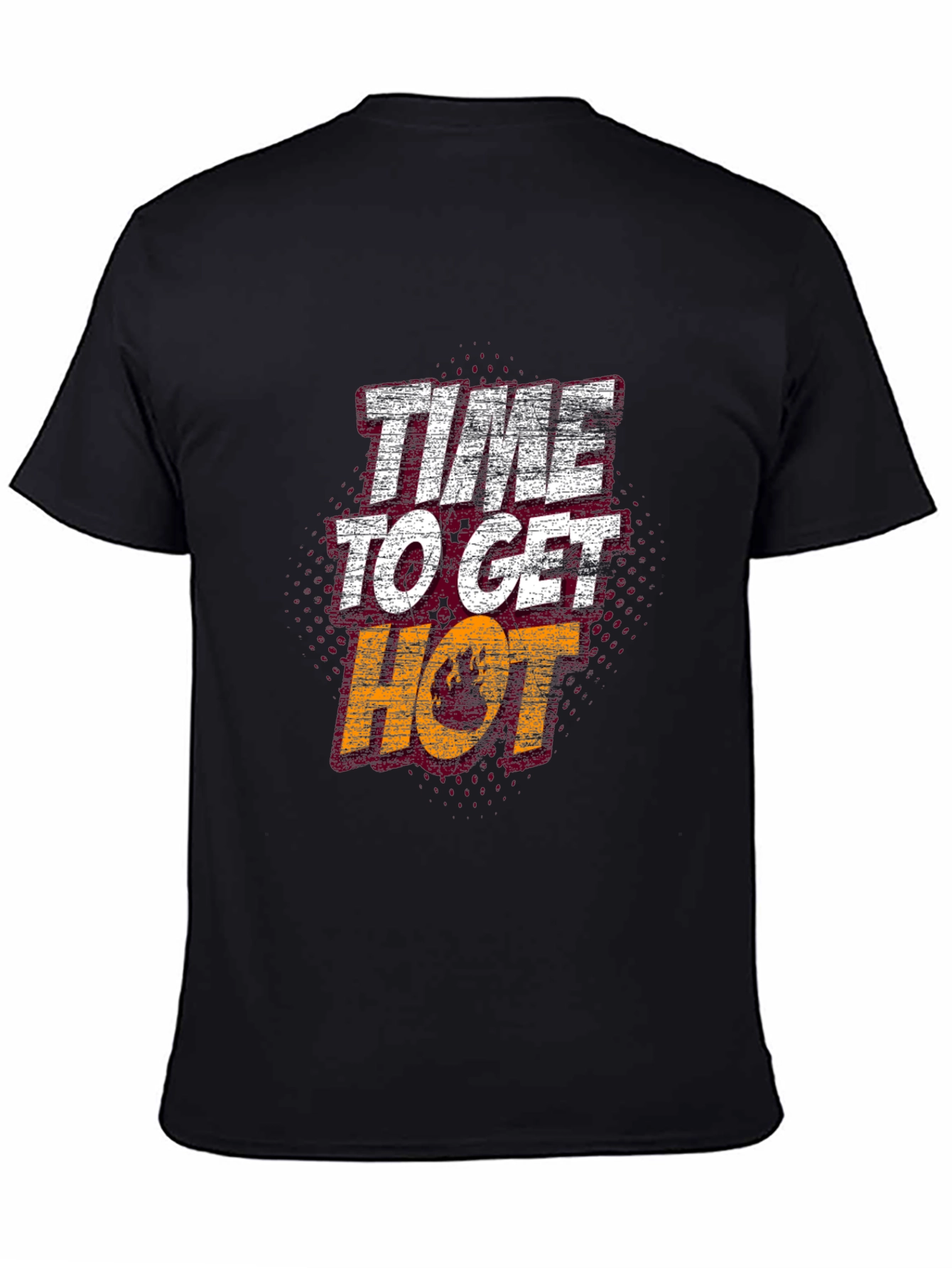 Black Time to Get Hot Graphic Tee view 4