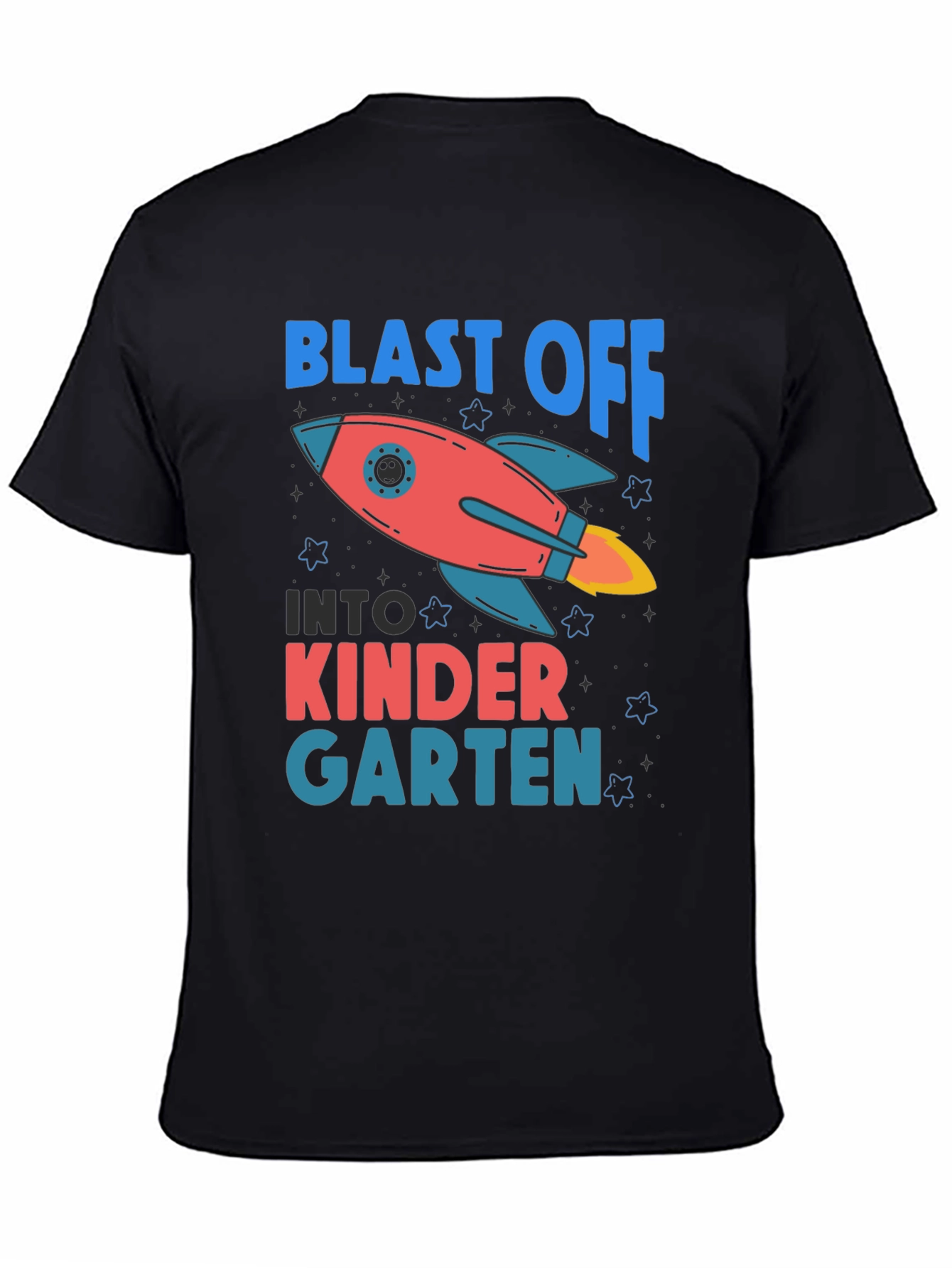 Black Blast Off to Kindergarten T-Shirt view 4