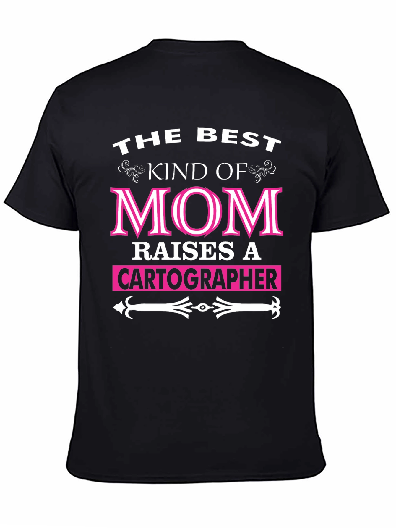 Black The Best Kind of Mom Raises A Cartographer T-Shirt view 4