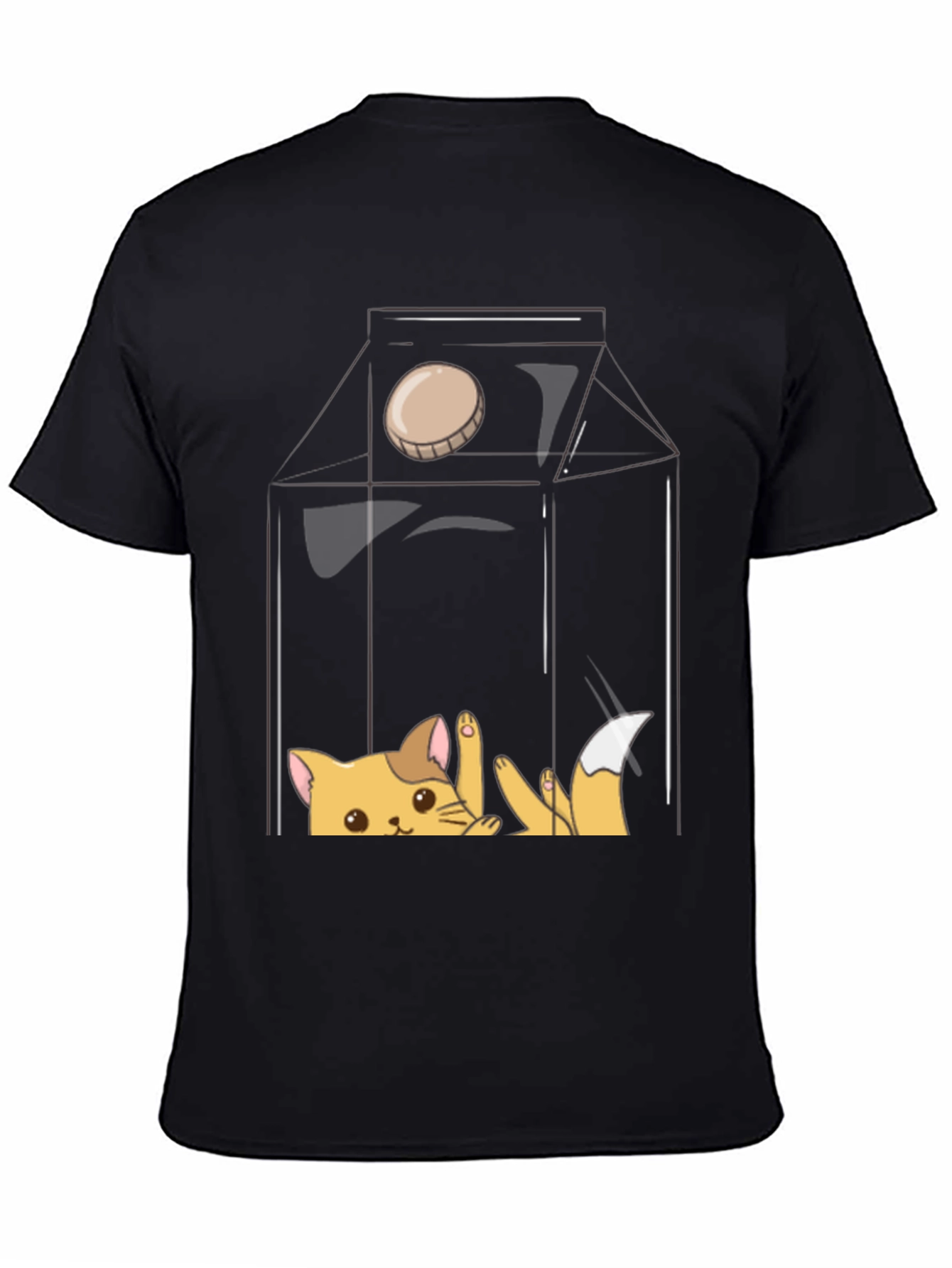 Black Cat Milk Carton Graphic Tee view 4