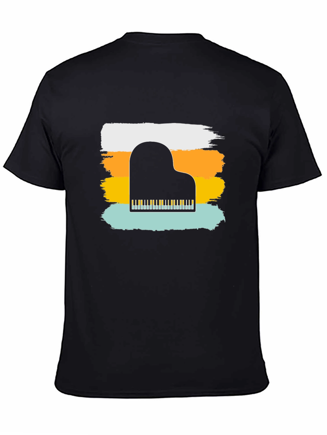 Piano Keys Graphic T-Shirt - Retro Style Tee - 4
