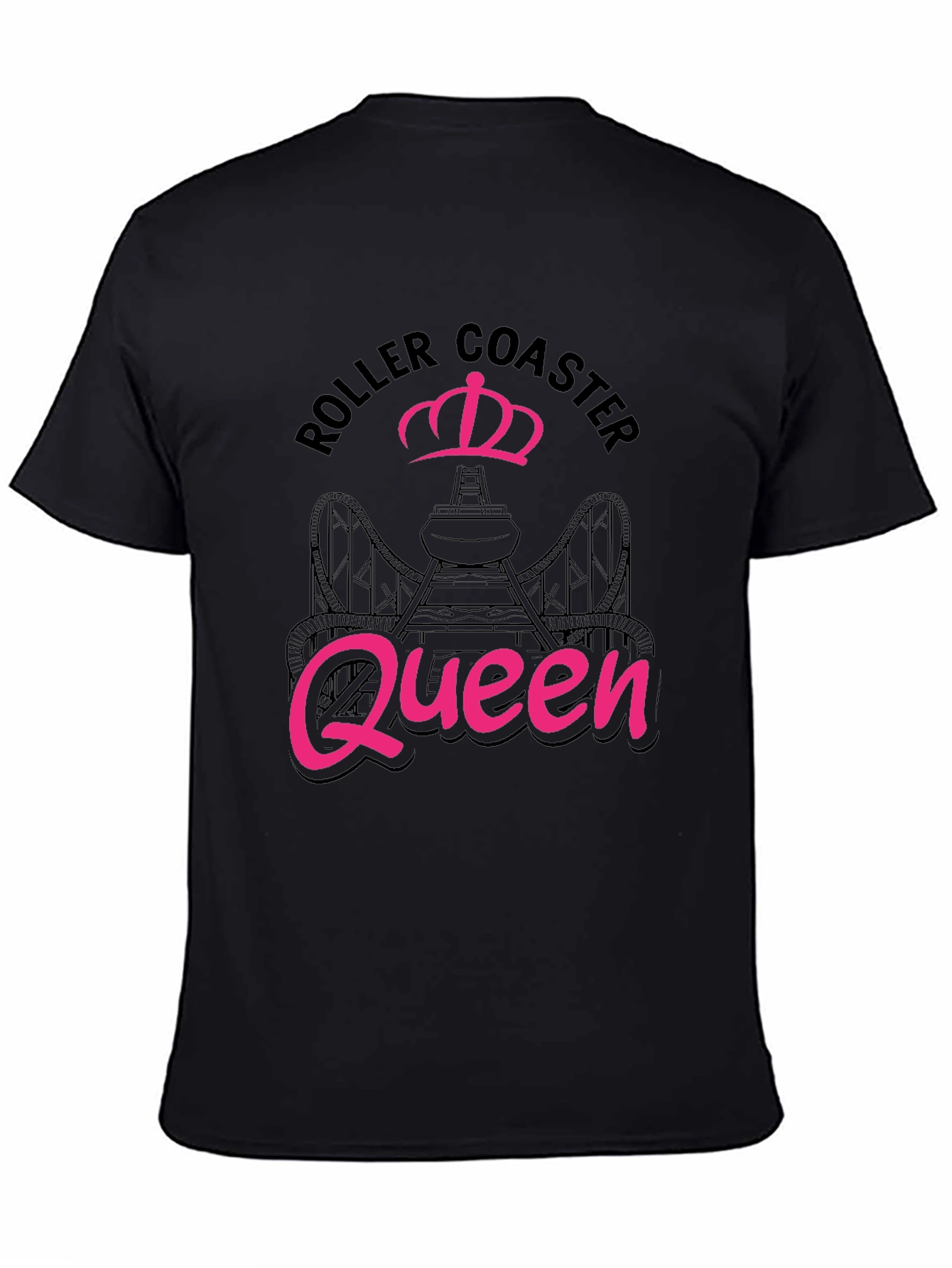 Black Roller Coaster Queen Black Tee view 4