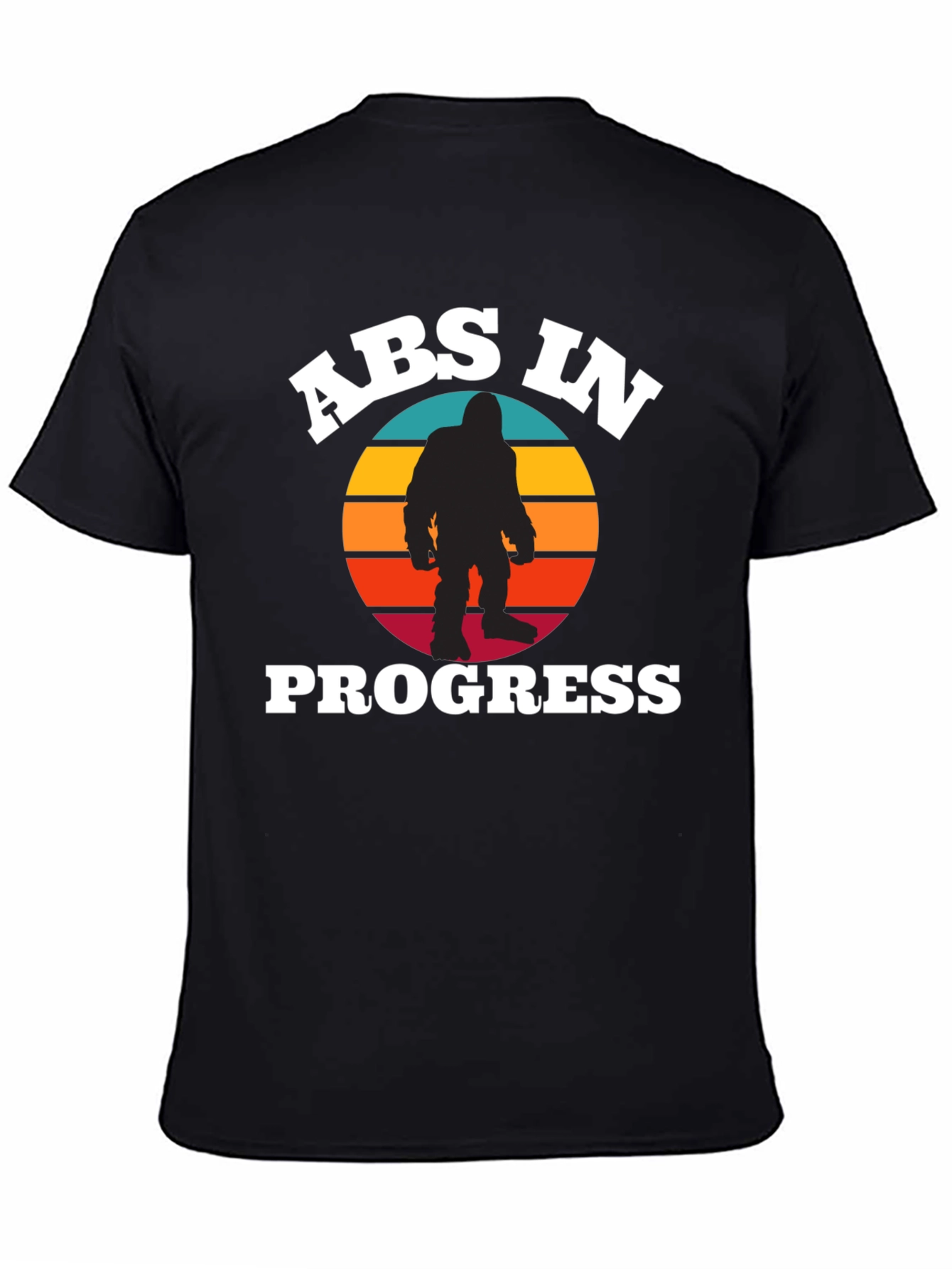 Black Abs In Progress Bigfoot Graphic Tee view 4