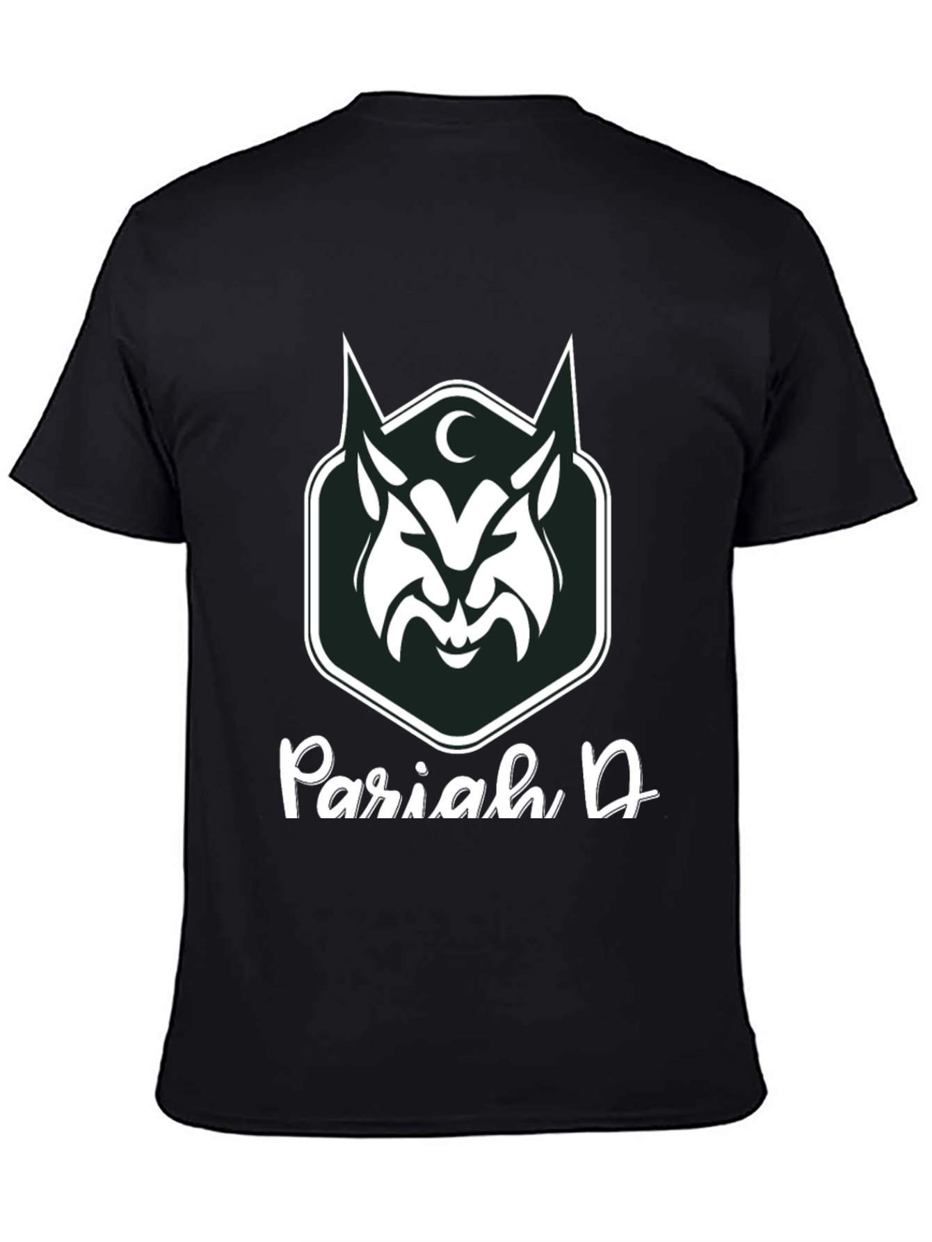 Black Pariah D Graphic Tee - Dark Wolf Design view 4