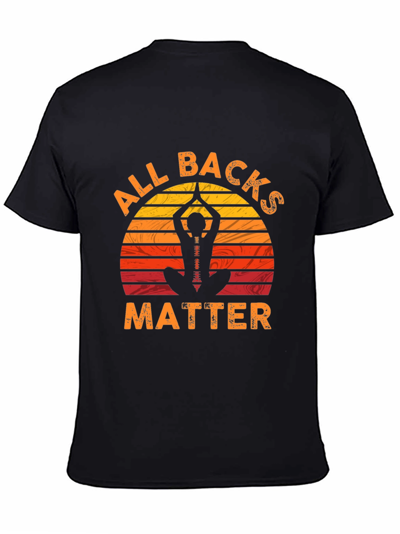 Black All Backs Matter Yoga T-Shirt view 4