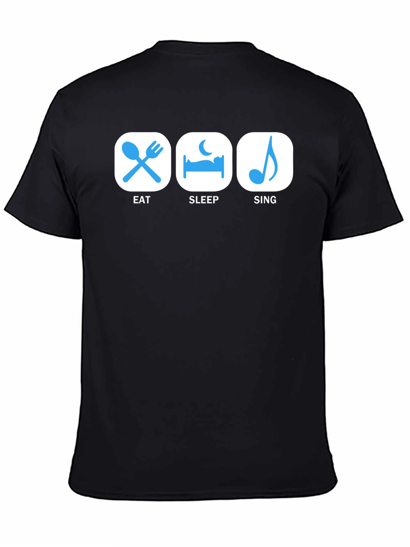 Eat Sleep Sing Black Graphic Tee - 4