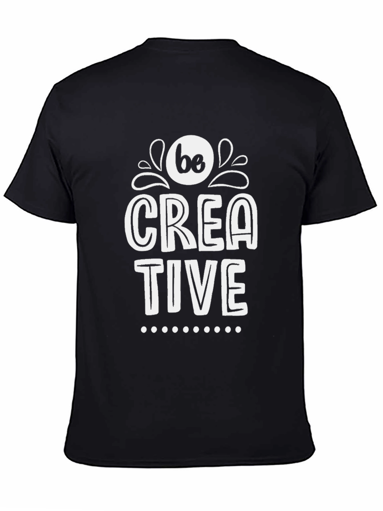 Black Be Creative Graphic Tee - Black Cotton Blend view 4