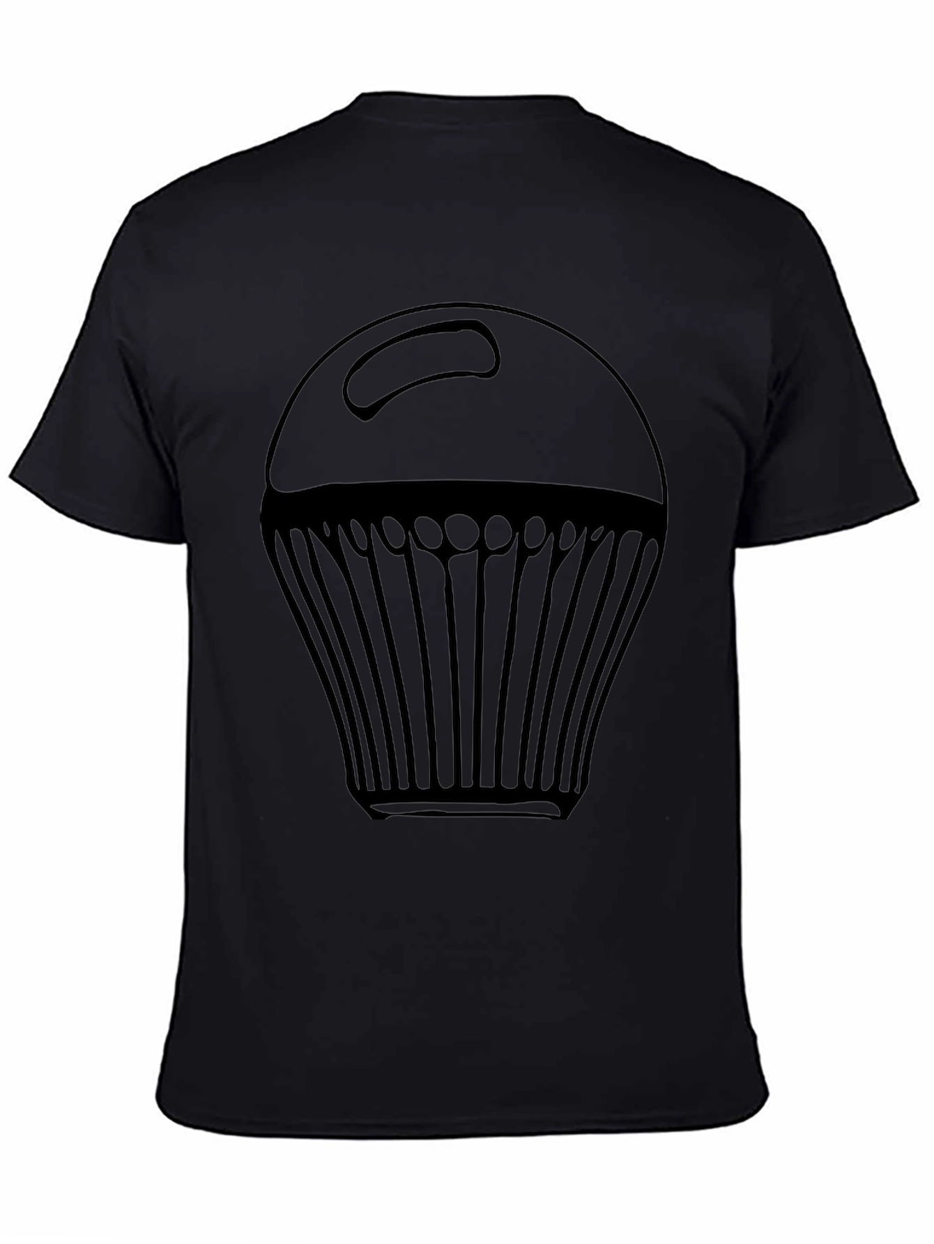 Black Cupcake Graphic Tee - Black Casual Shirt view 4