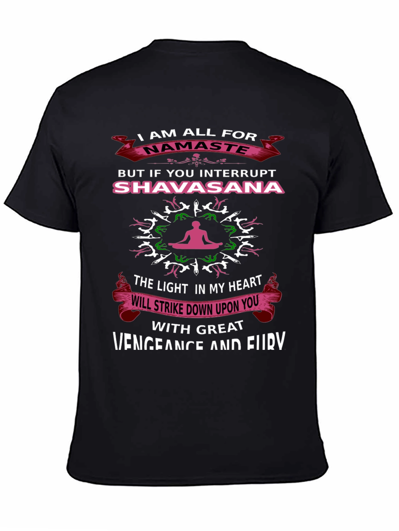 Black Namaste Shavasana Graphic T-Shirt view 4