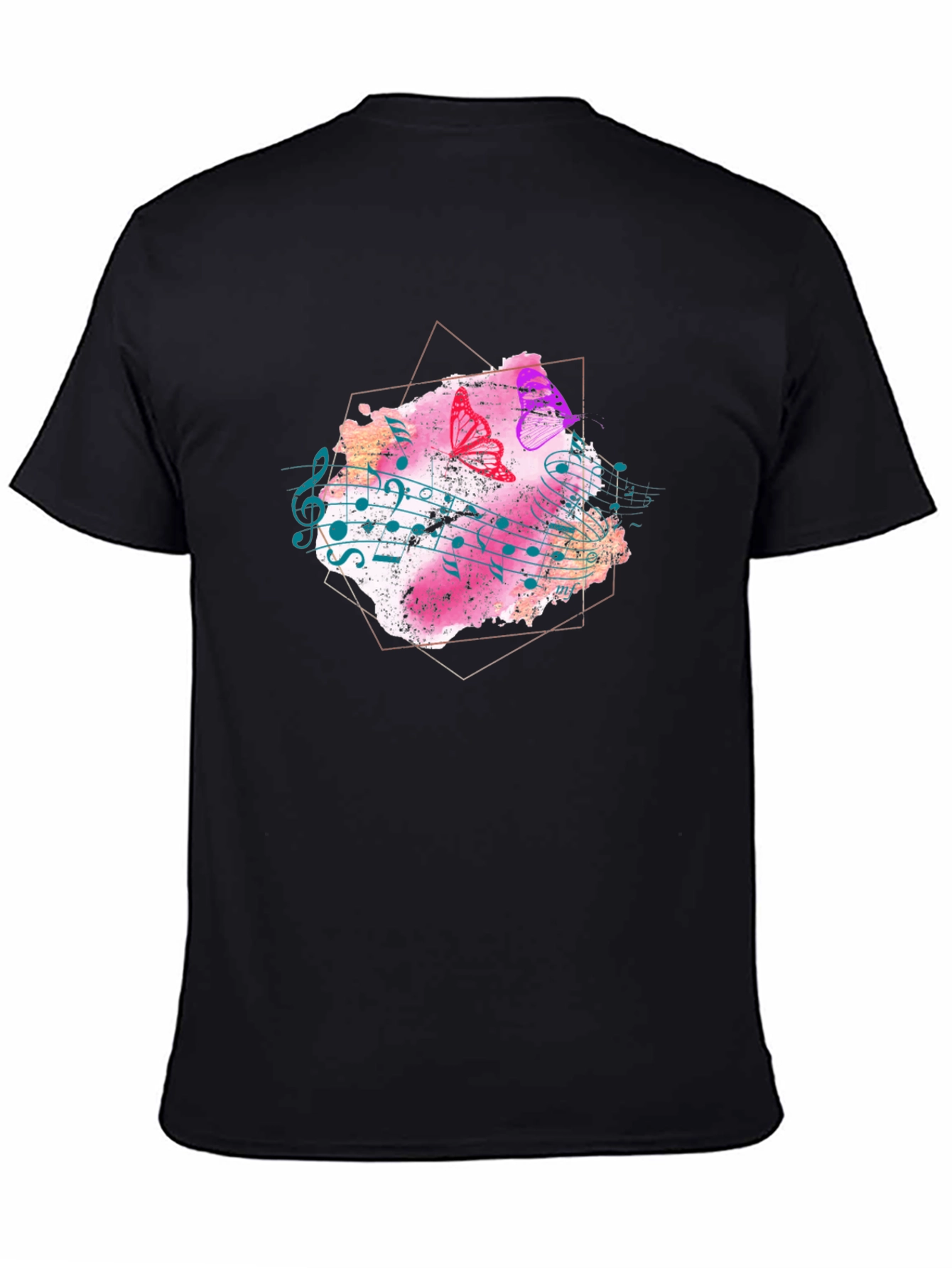 Musical Butterfly Graphic Tee - Stylish Men's T-Shirt - 4