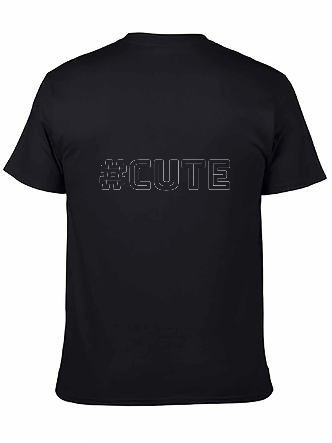 Black #CUTE Black Graphic Tee - Trendy Casual Style view 4