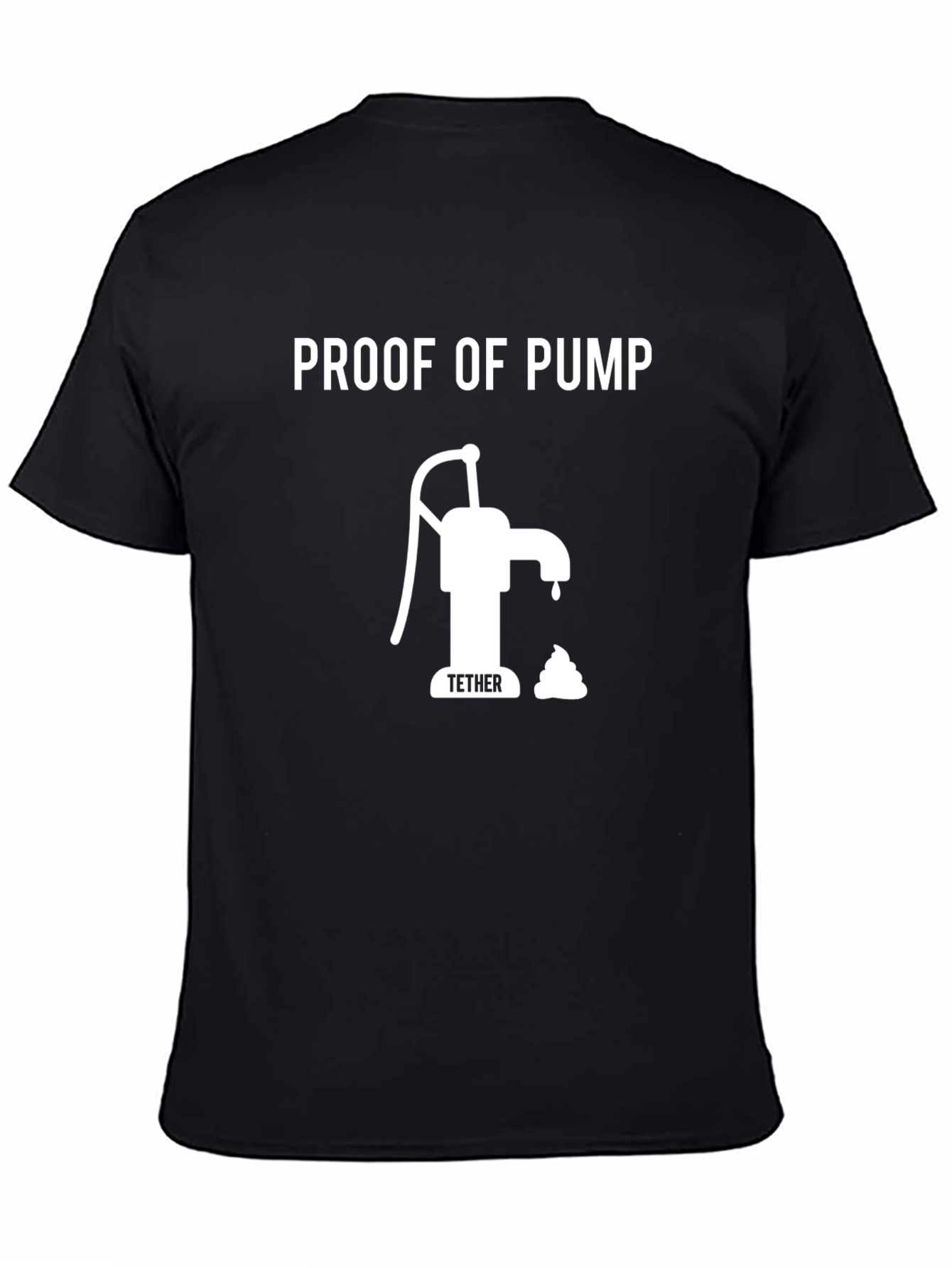 Black Proof of Pump Tether T-Shirt - Crypto Humor Tee view 4