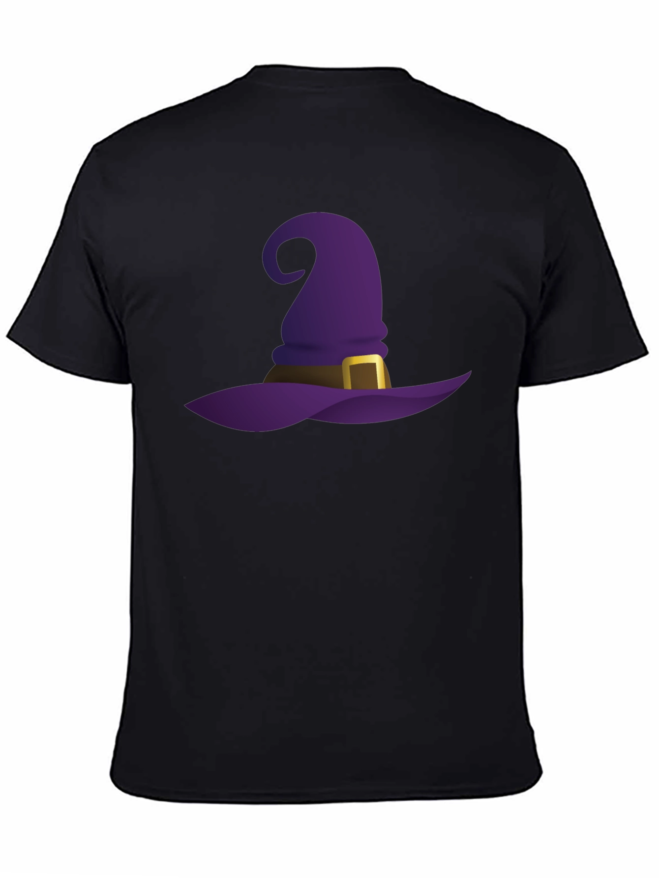 Black Halloween Witch Hat Graphic Tee - Spooky Style view 4