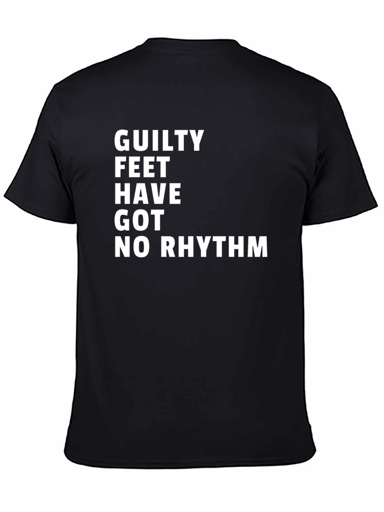 Black Guilty Feet No Rhythm Graphic Tee - Men's Black T-Shirt view 4