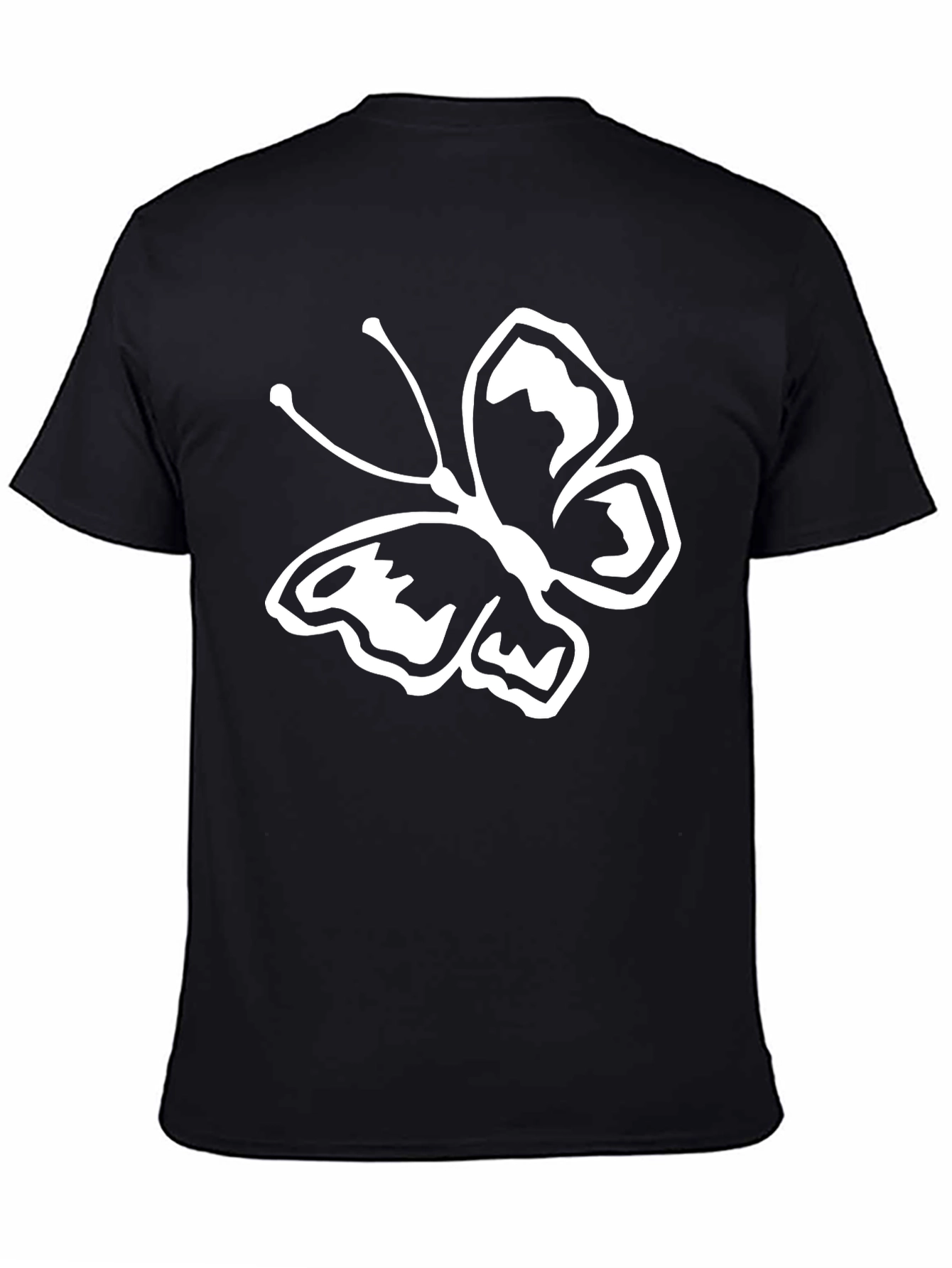 Black Butterfly Graphic Black T-Shirt view 4