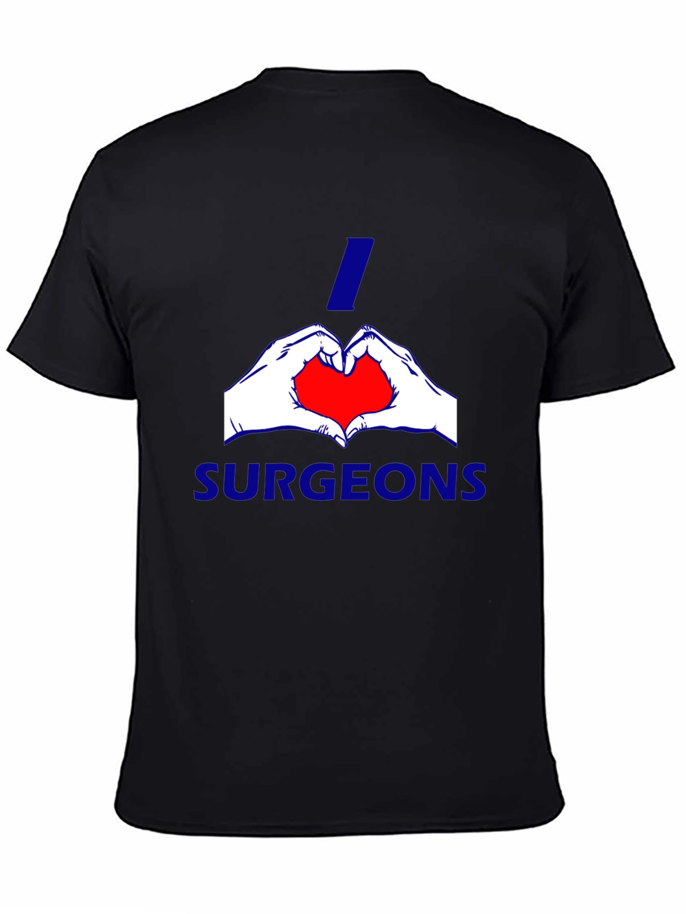 Black I Heart Surgeons Tee - Black Cotton Blend view 4