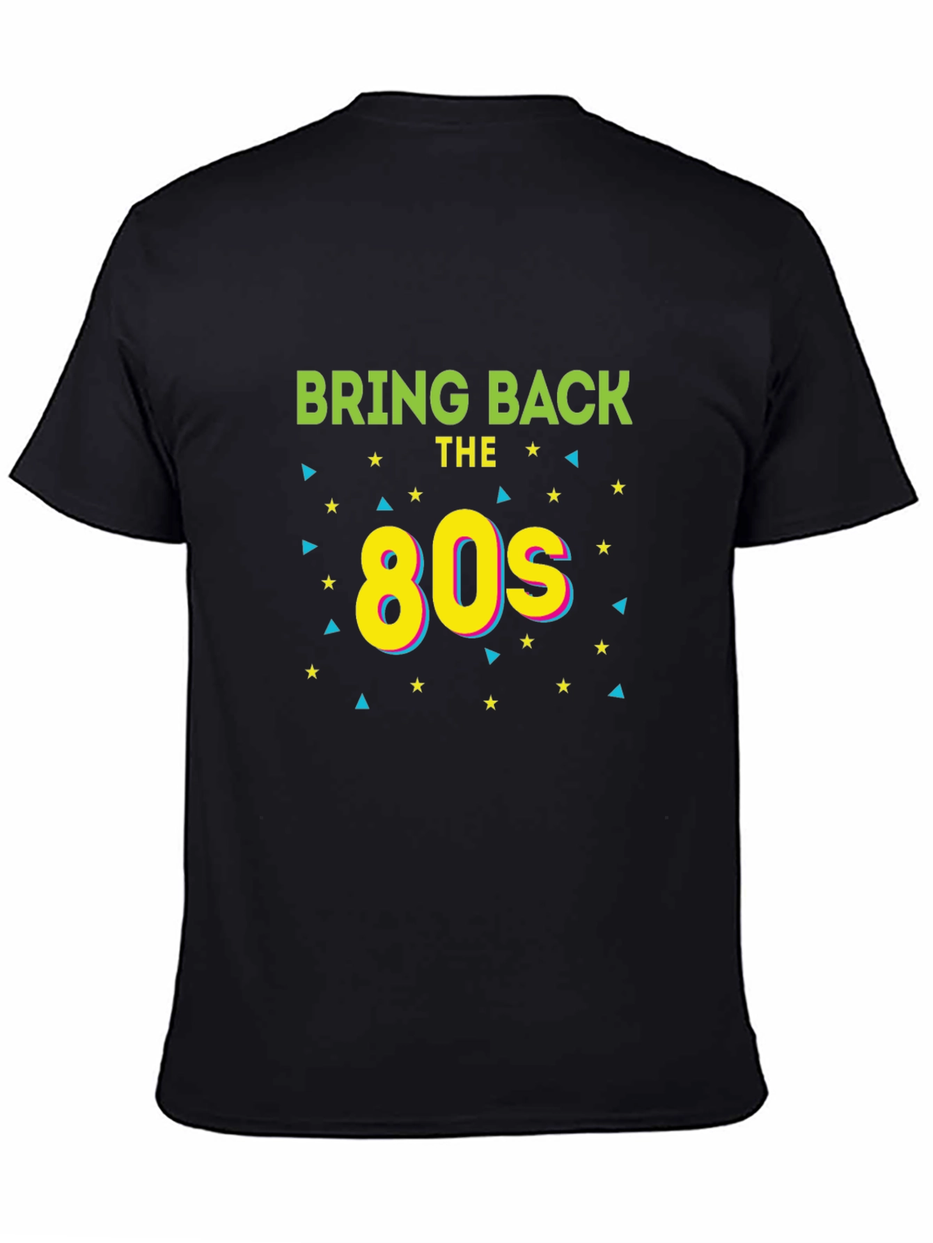 Black Retro 80s Graphic T-Shirt - Bring Back the 80s Tee view 4