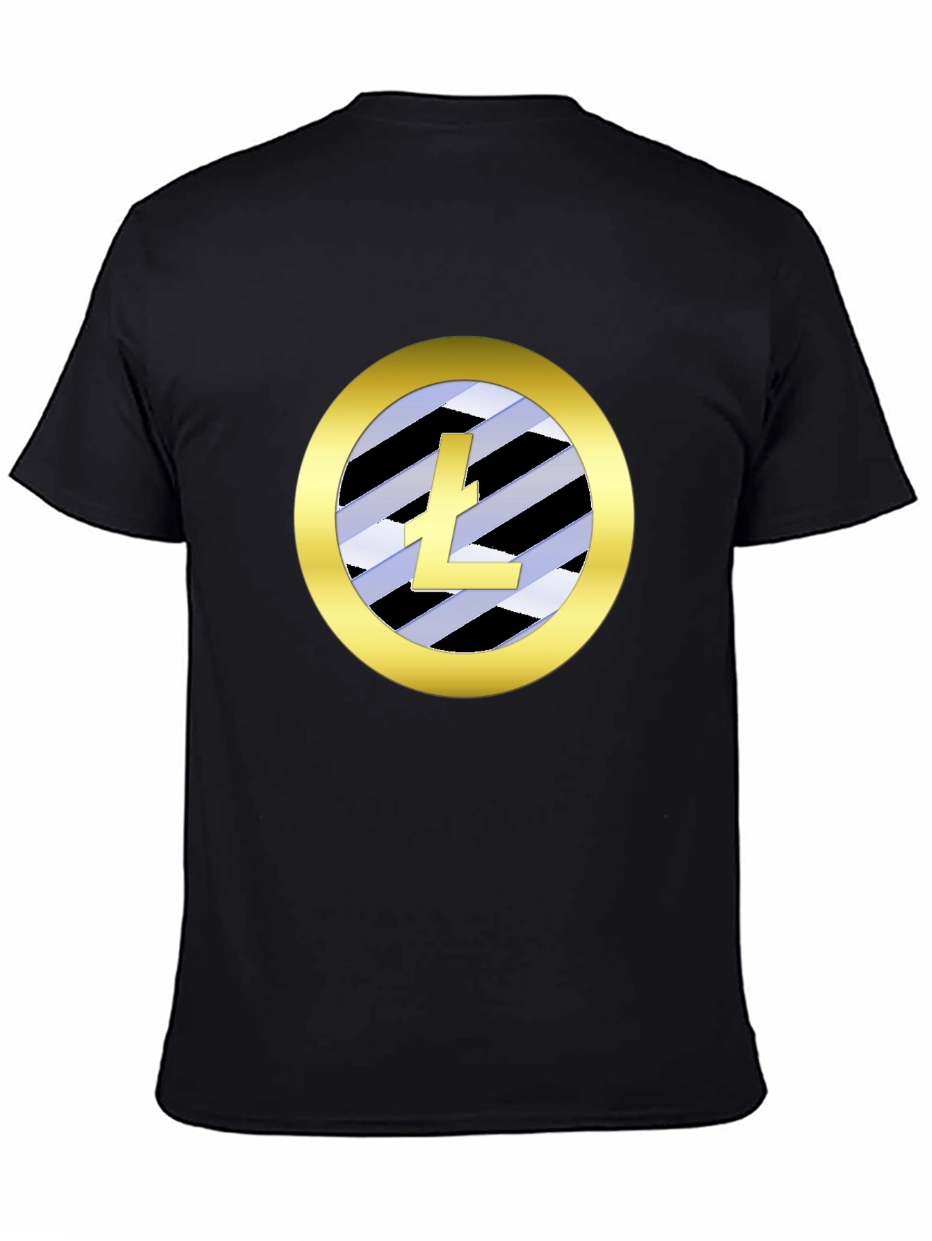 Black Litecoin Crypto Black T-Shirt - Stylish Graphic Tee for Cryptocurrency Fans view 4