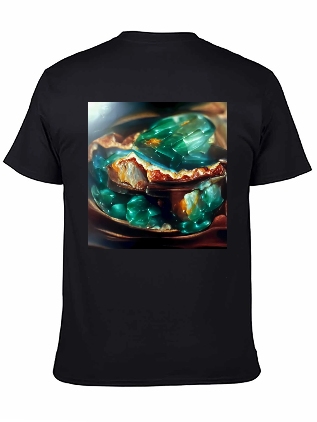 Black Emerald Jelly Pie Graphic Tee - Novelty Dessert T-Shirt view 4