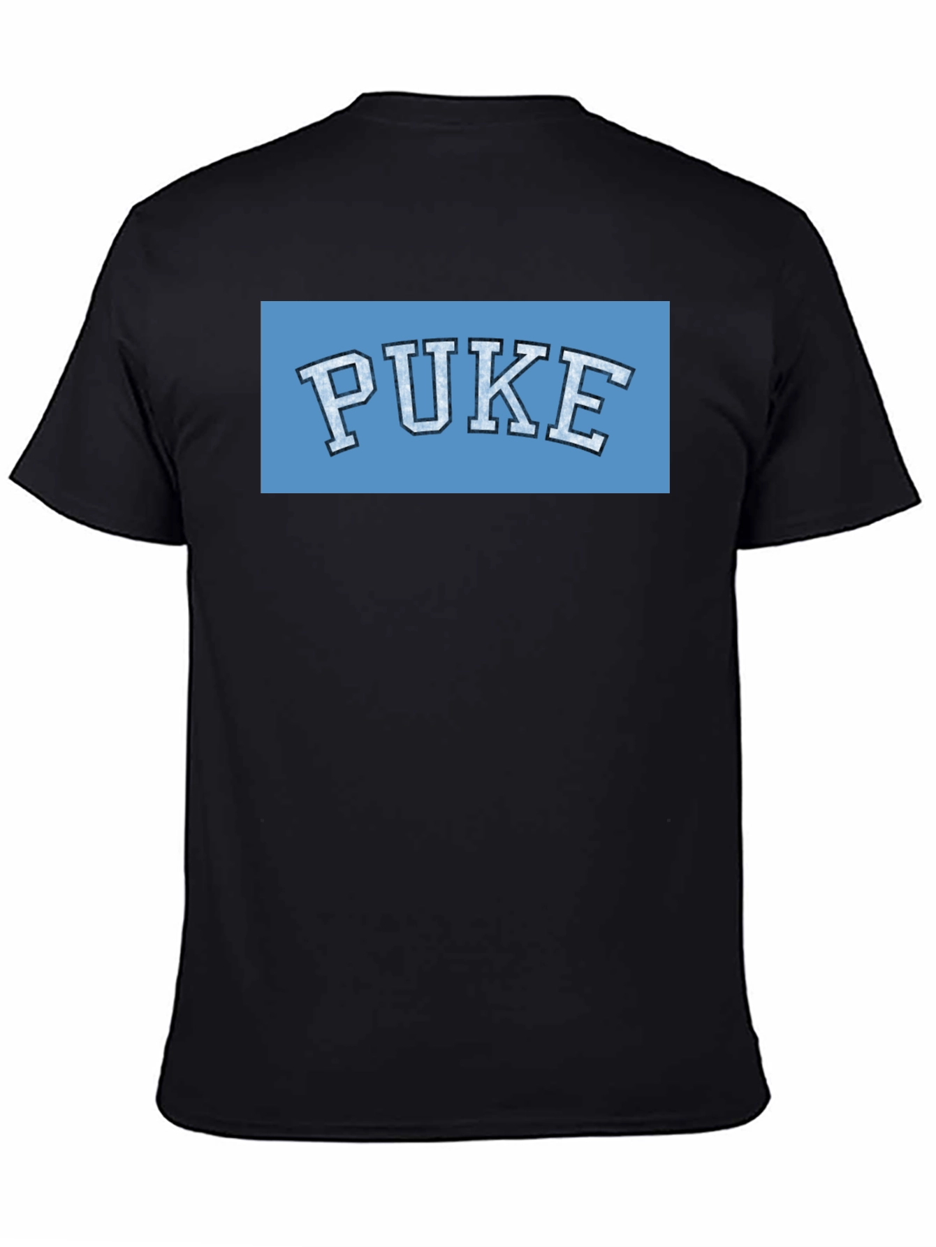 Black PUKE Graphic T-Shirt - College Humor Tee view 4