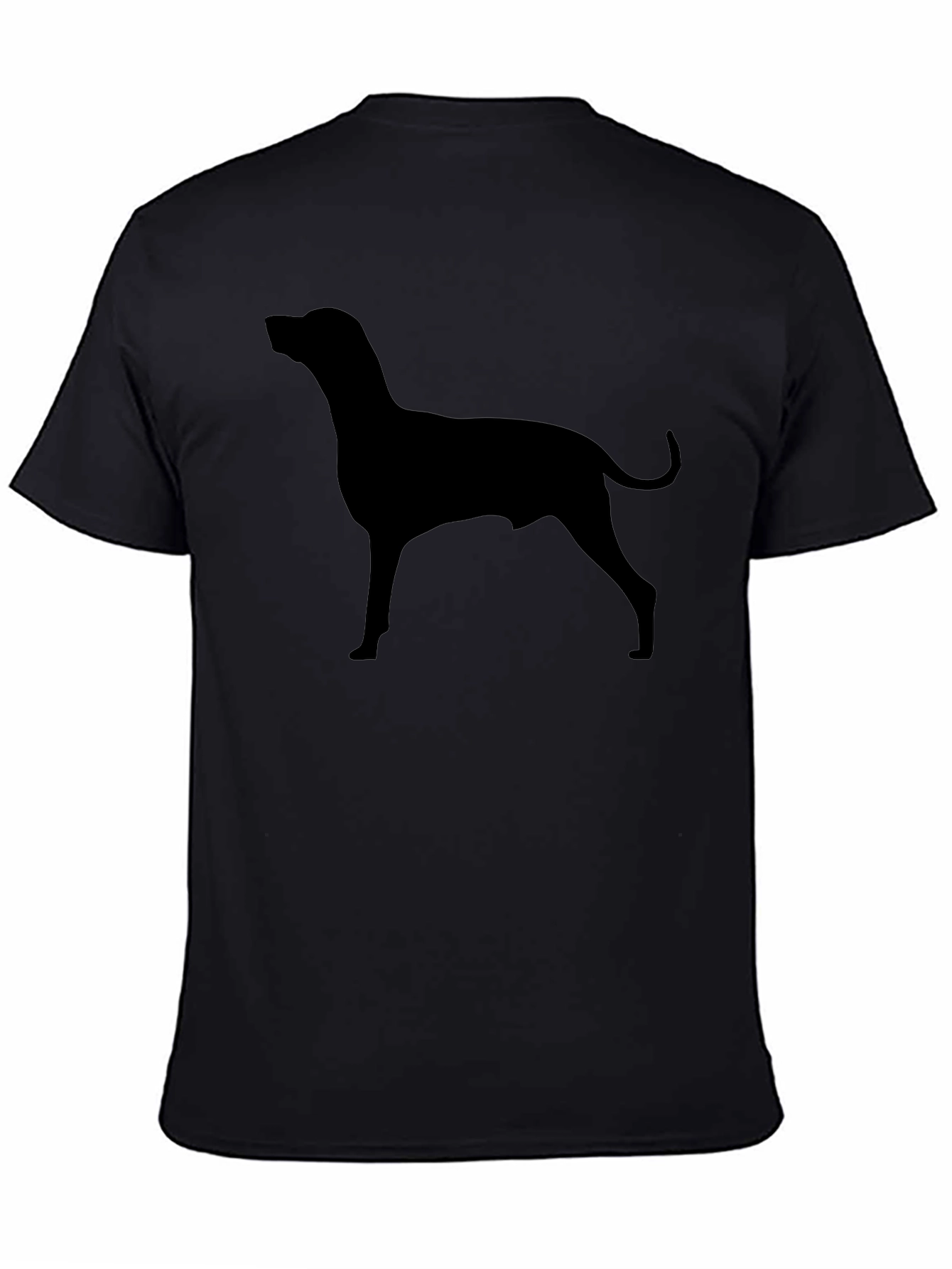 Black Dog Silhouette T-Shirt - Stylish Minimalist Design view 4