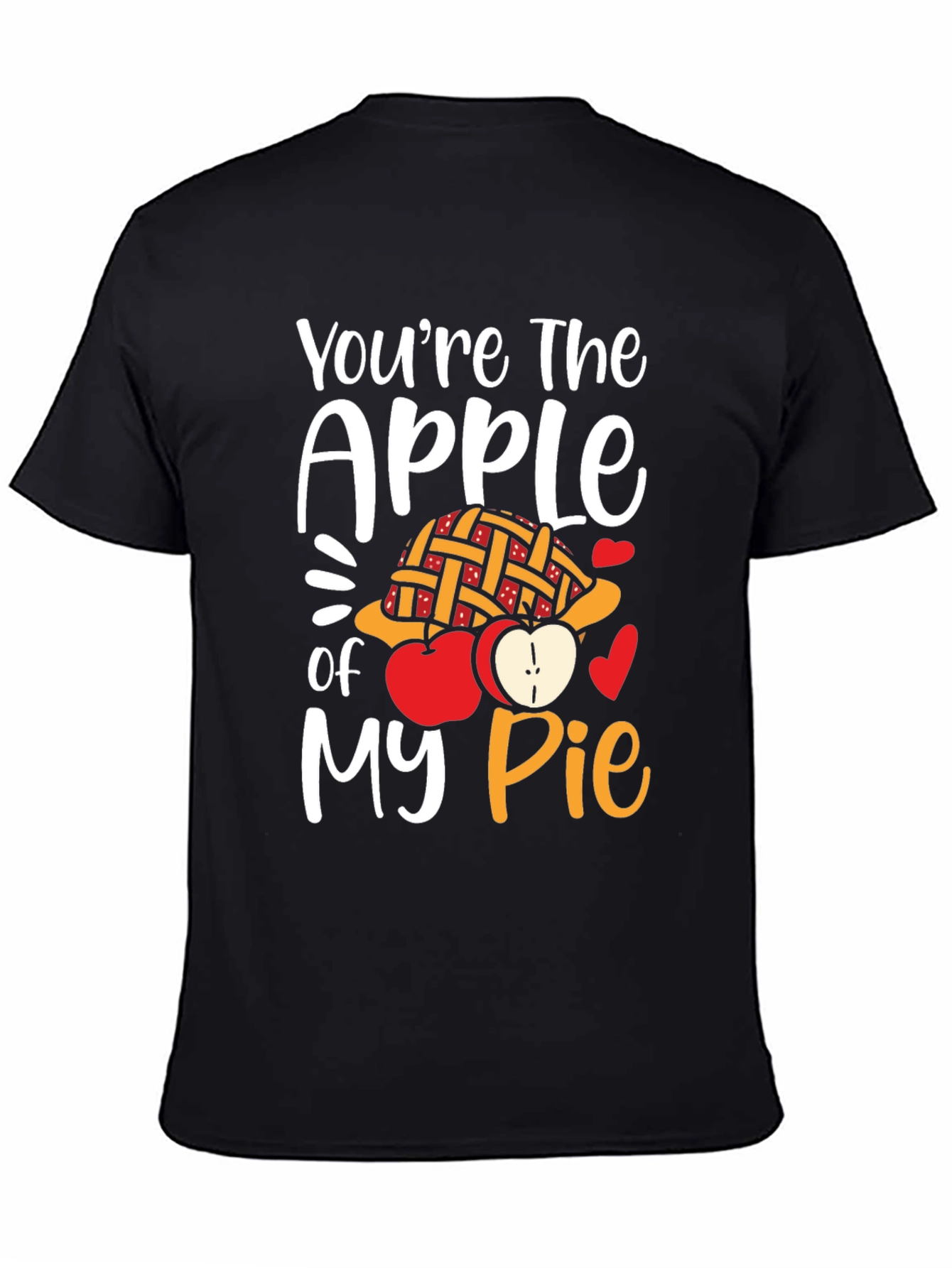 Black You're the Apple of My Pie Graphic T-Shirt view 4