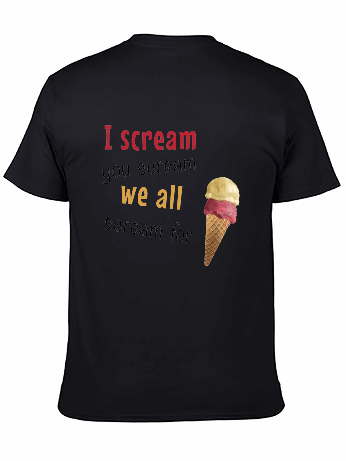 Black I Scream You Scream Graphic Tee view 4