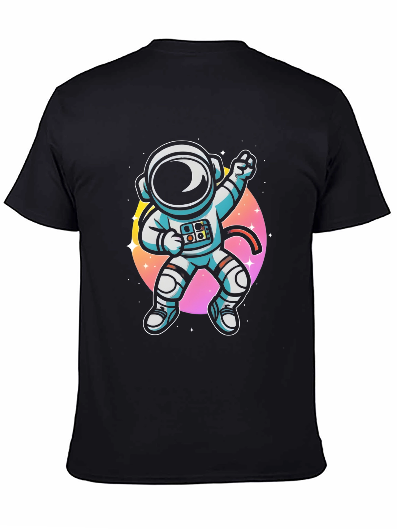 Black Astronaut Graphic Tee - Space Explorer T-Shirt view 4