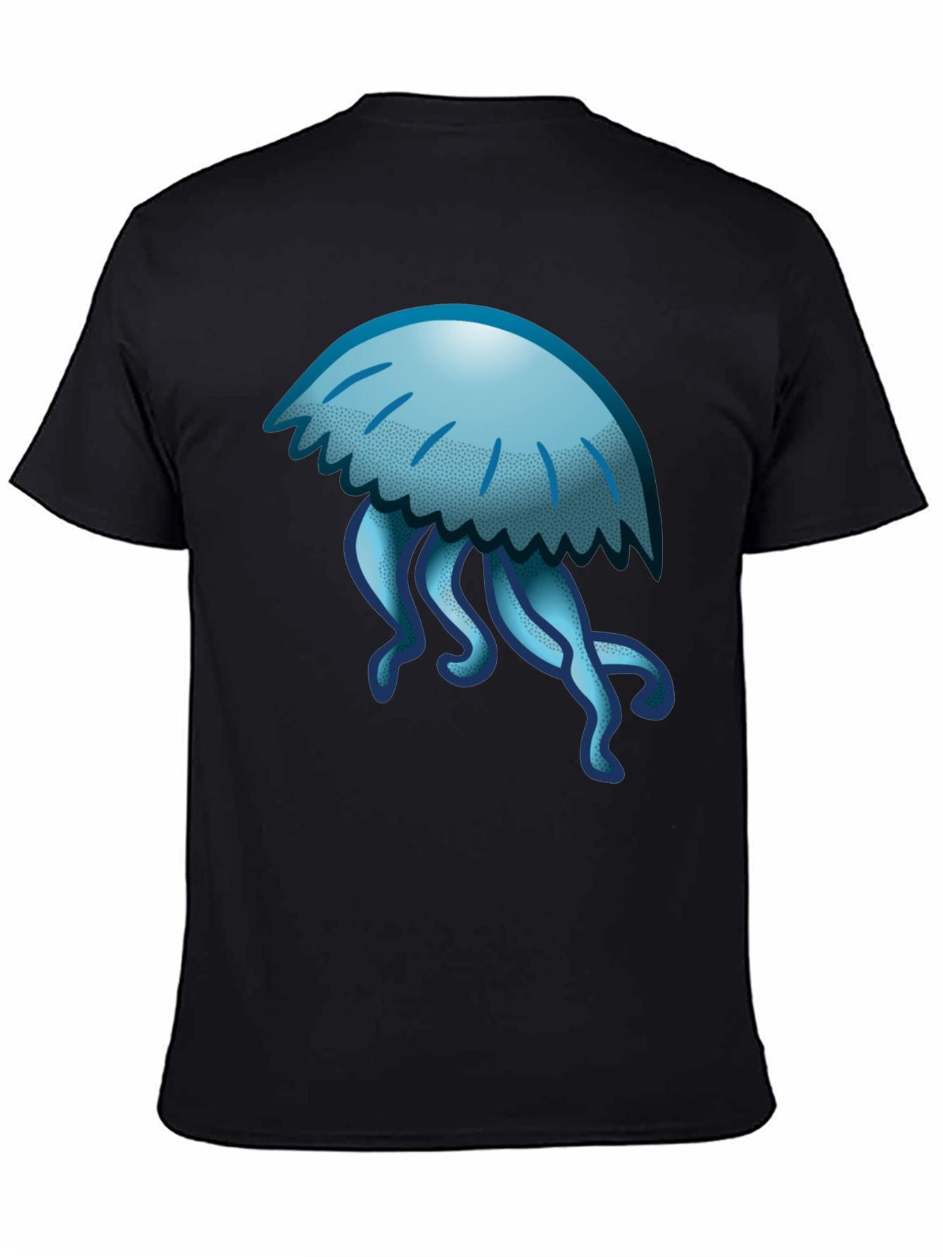 Black Jellyfish Graphic Tee - Cool Casual Style view 4