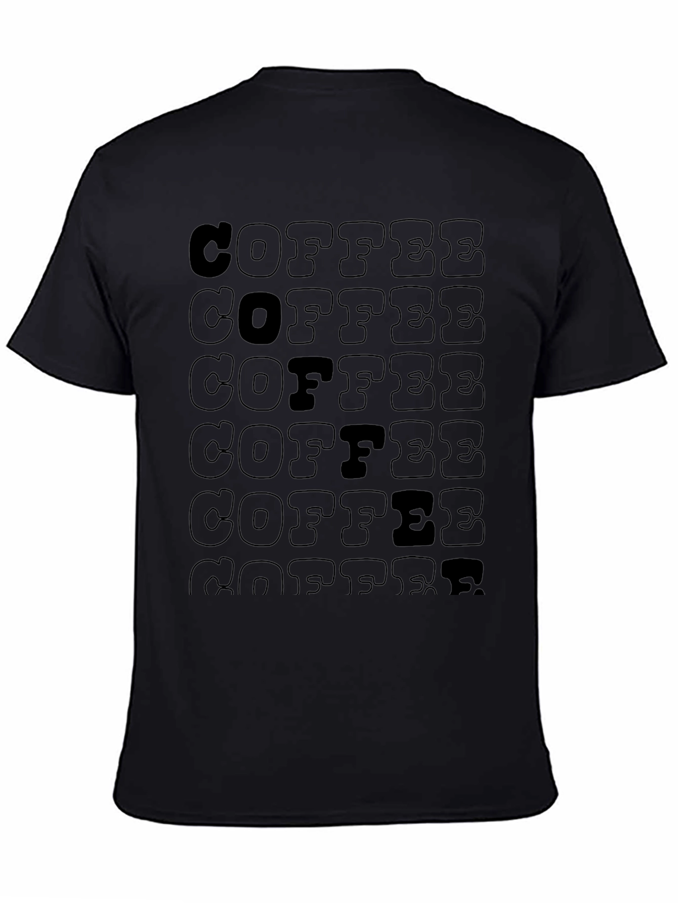 Black Coffee Lover T-Shirt - Retro Design view 4