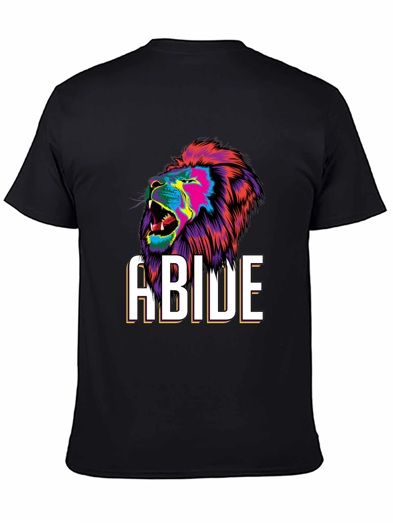 Black Abide Lion Graphic Tee - Bold Style view 4