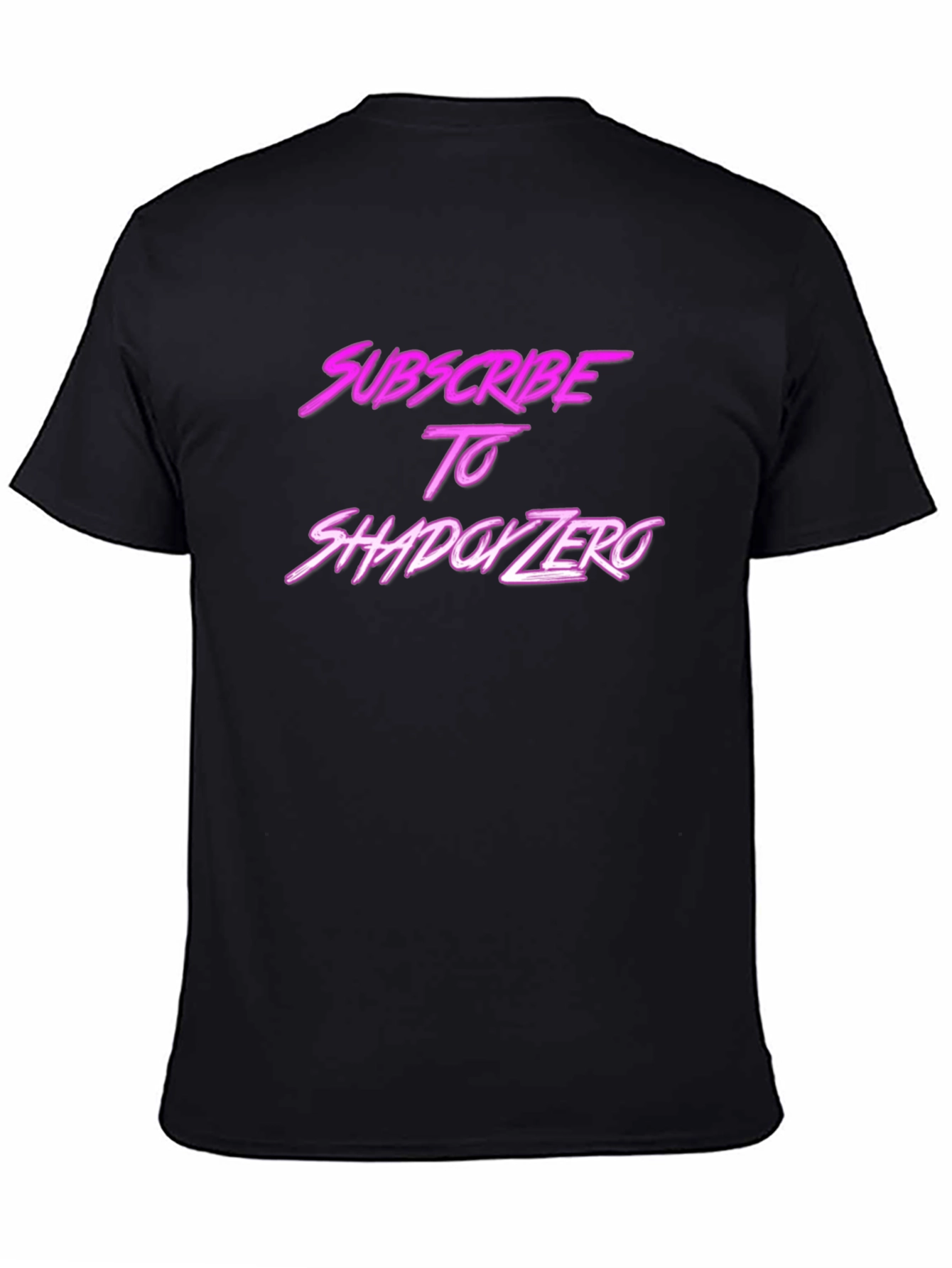 Black Subscribe to ShadyZero Black T-Shirt view 4
