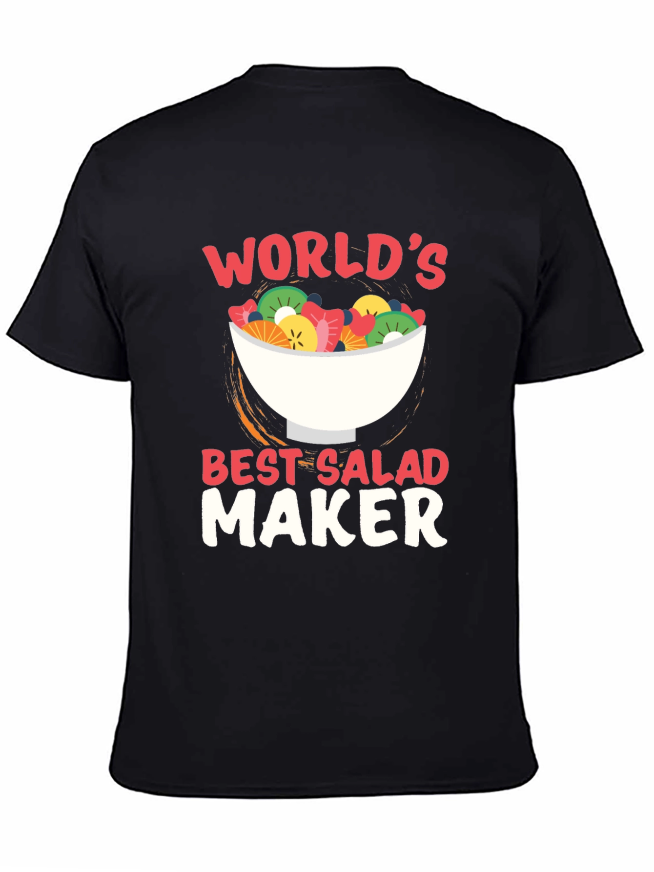 Black World's Best Salad Maker Graphic T-Shirt view 4