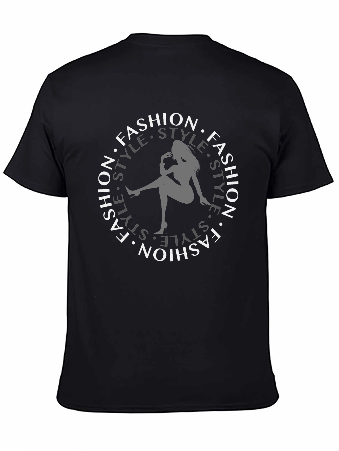 Black Fashion Style Black Tee view 4
