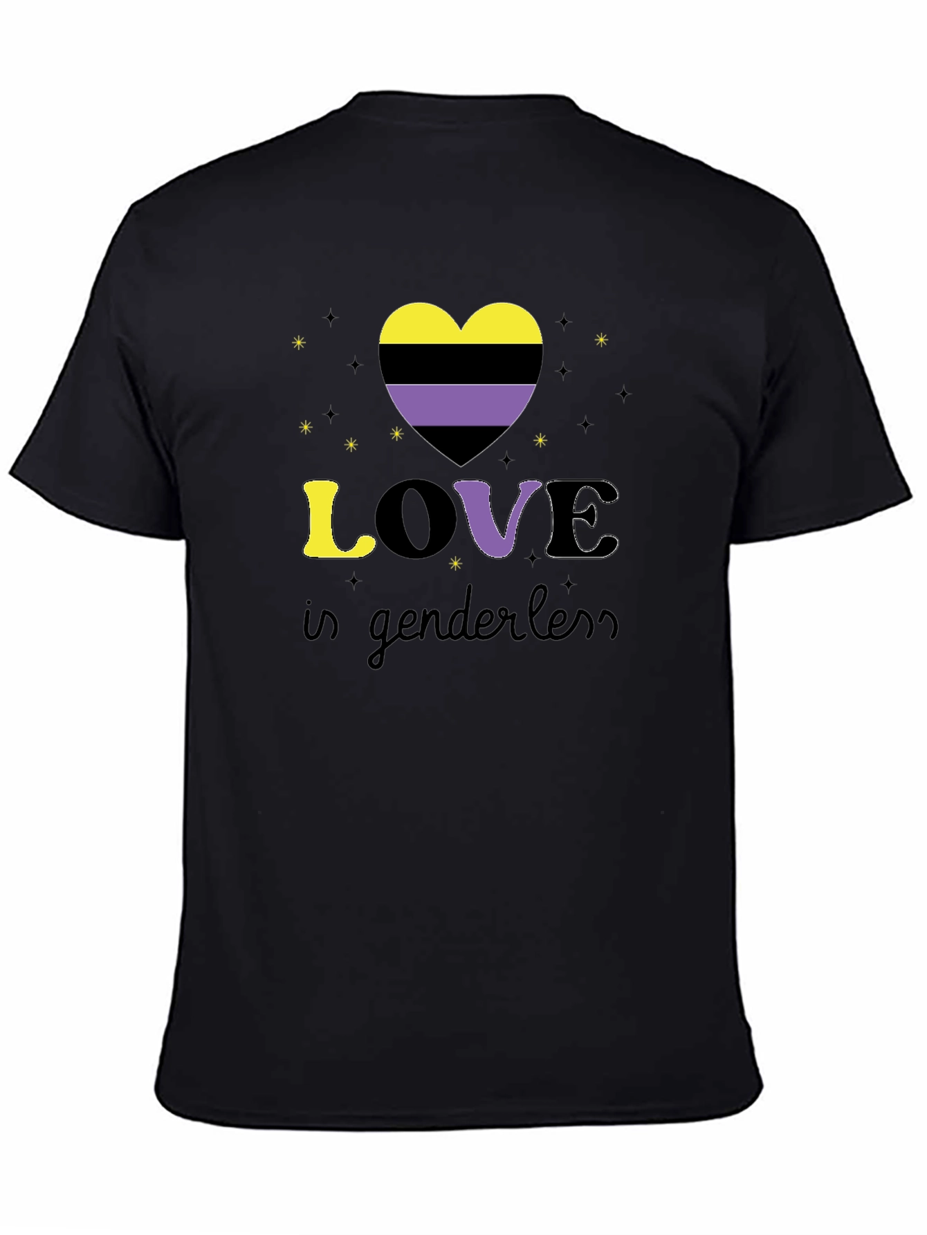 Non-Binary Pride Love is Genderless Graphic T-Shirt - 4