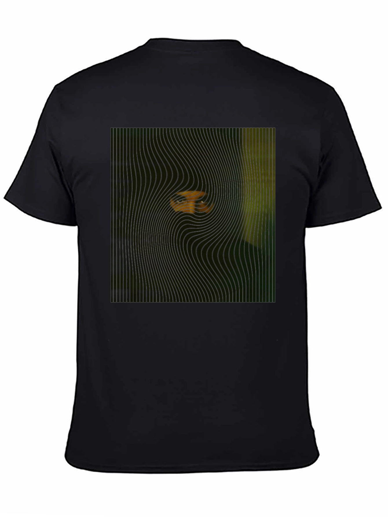 Black Mysterious Eyes Black T-Shirt view 4