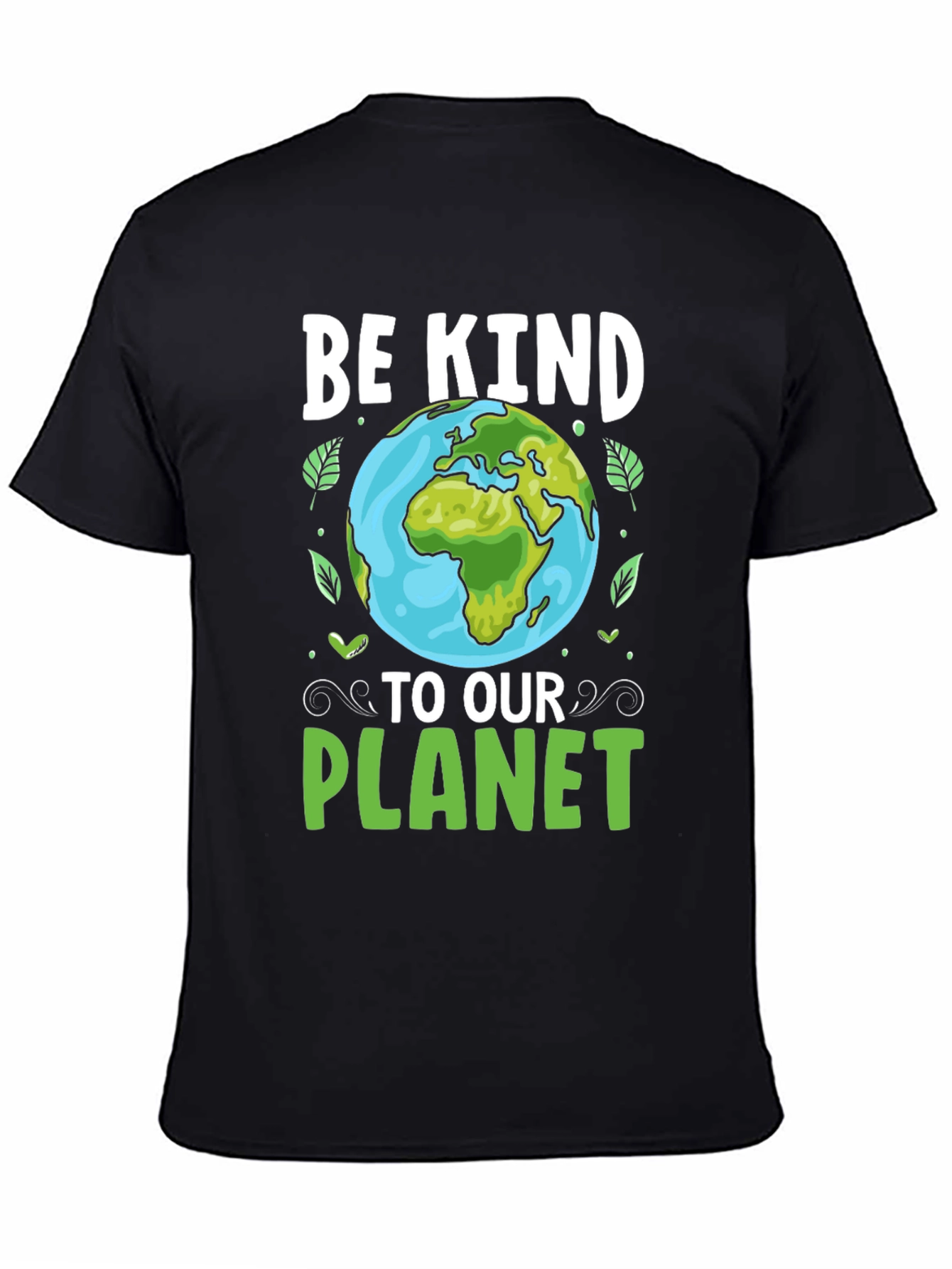 Black Be Kind To Our Planet Graphic Tee view 4