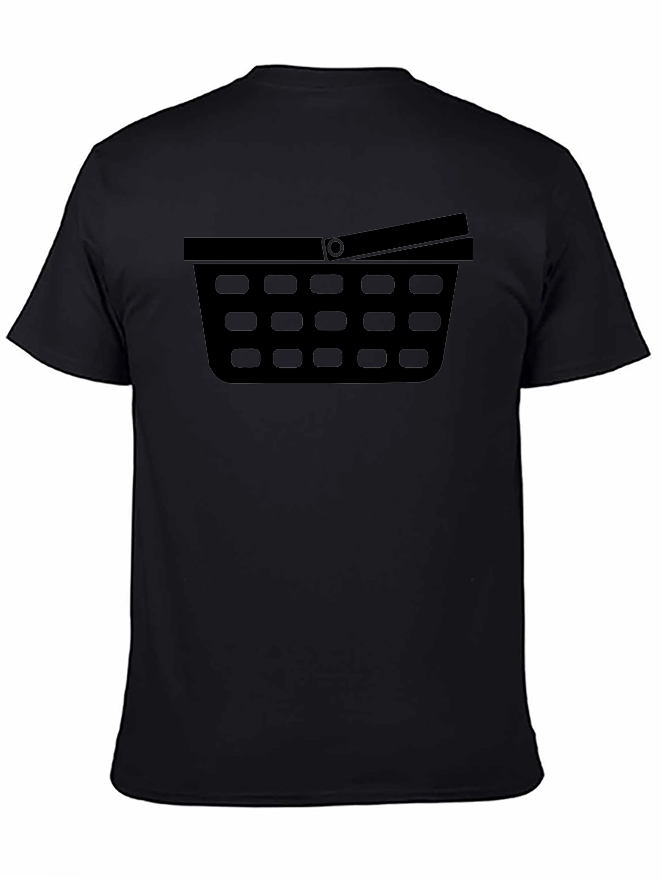 Black Basket Icon Black T-Shirt - Minimalist Graphic Tee view 4
