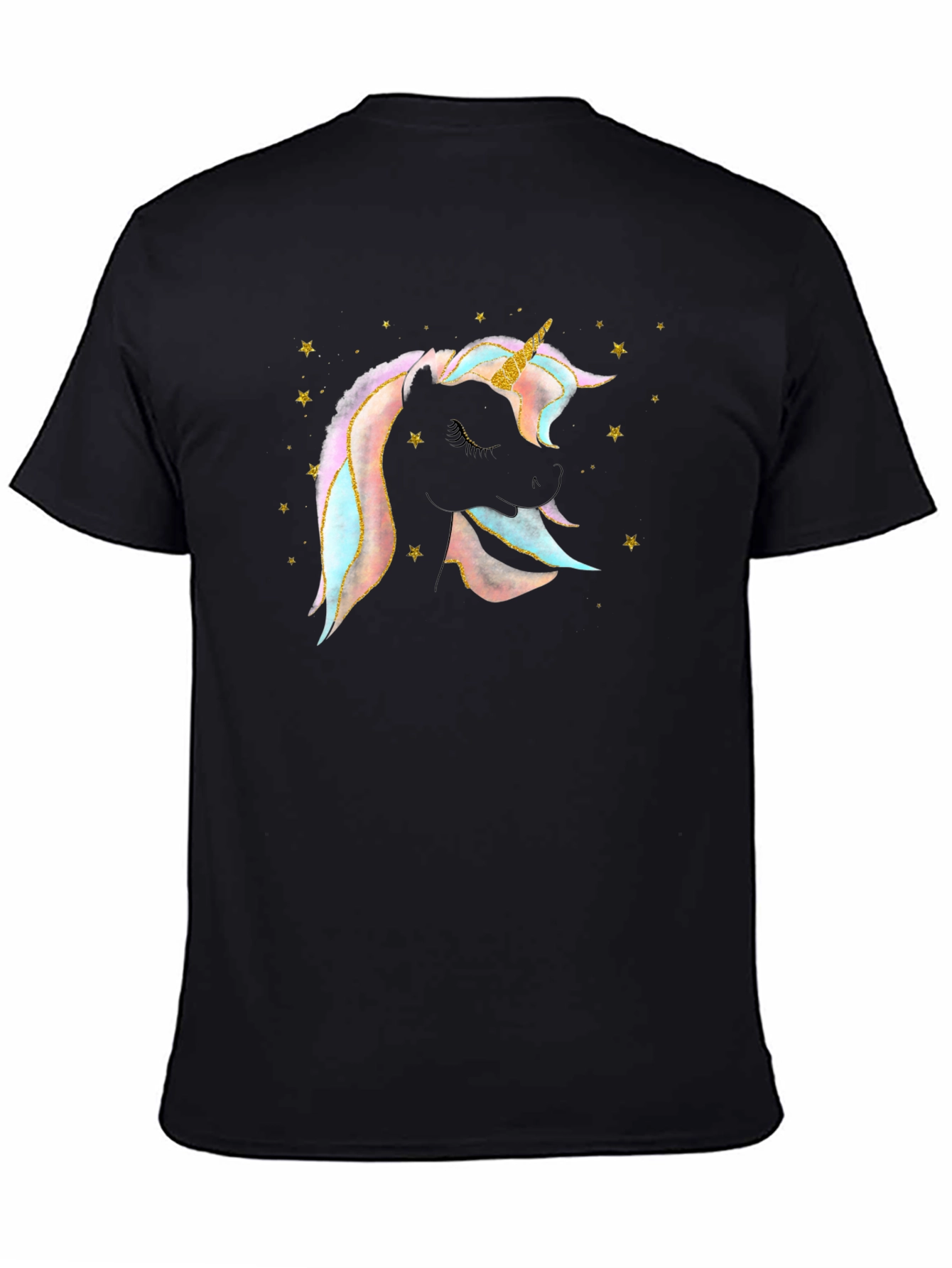 Black Unicorn Graphic Tee - Stylish Black T-Shirt view 4