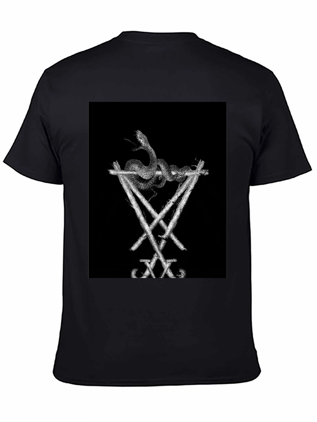 Snake & Sigil Black Graphic Tee - 4
