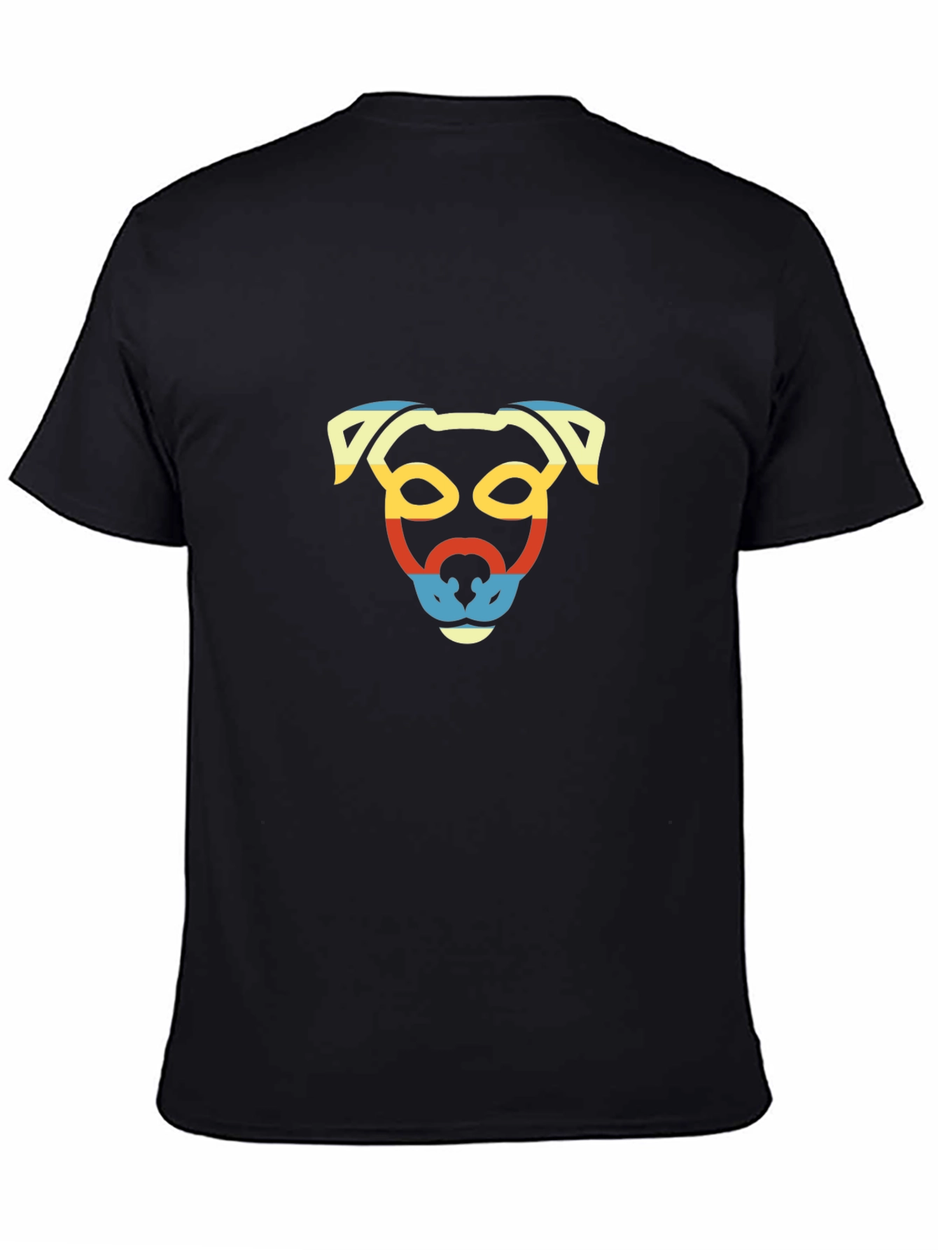 Black Retro Dog Graphic Tee - Stylish Unisex Cotton T-Shirt view 4